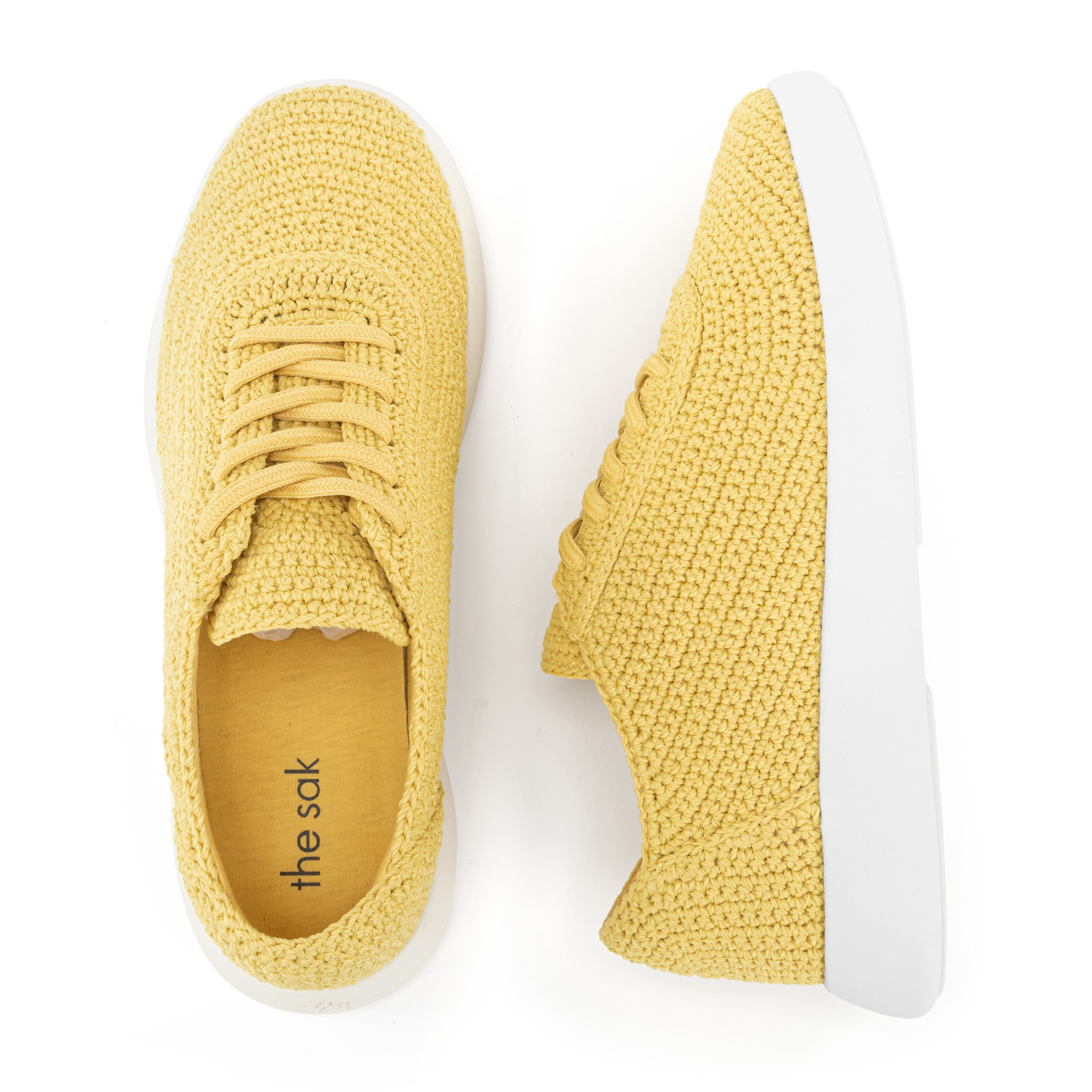 The Sak Asha Sneaker - Hand Crochet - Chartreuse