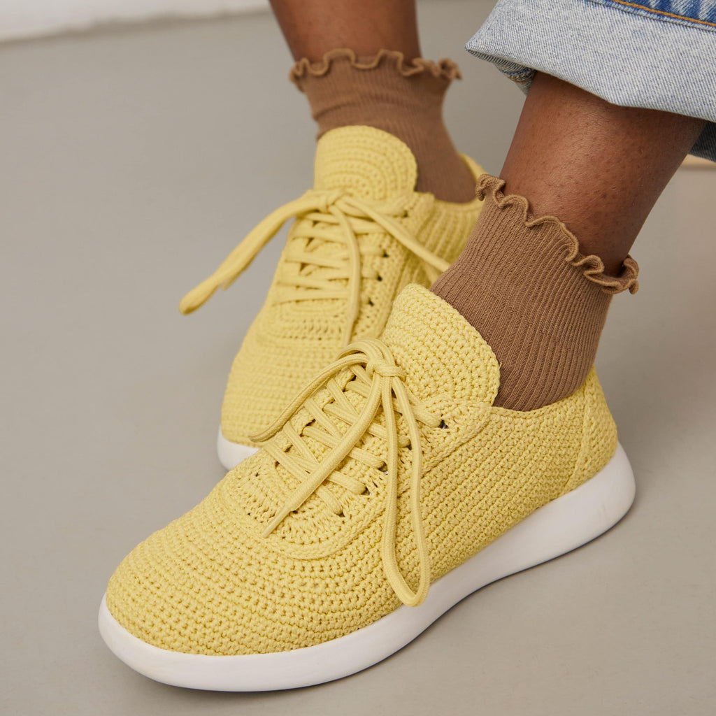 The Sak Asha Sneaker - Hand Crochet - Chartreuse