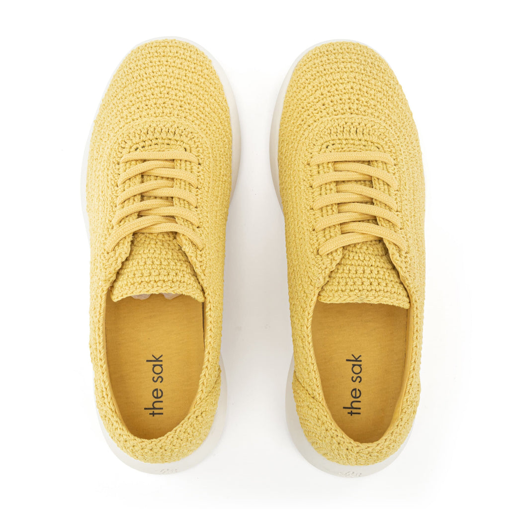 The Sak Asha Sneaker - Hand Crochet - Chartreuse