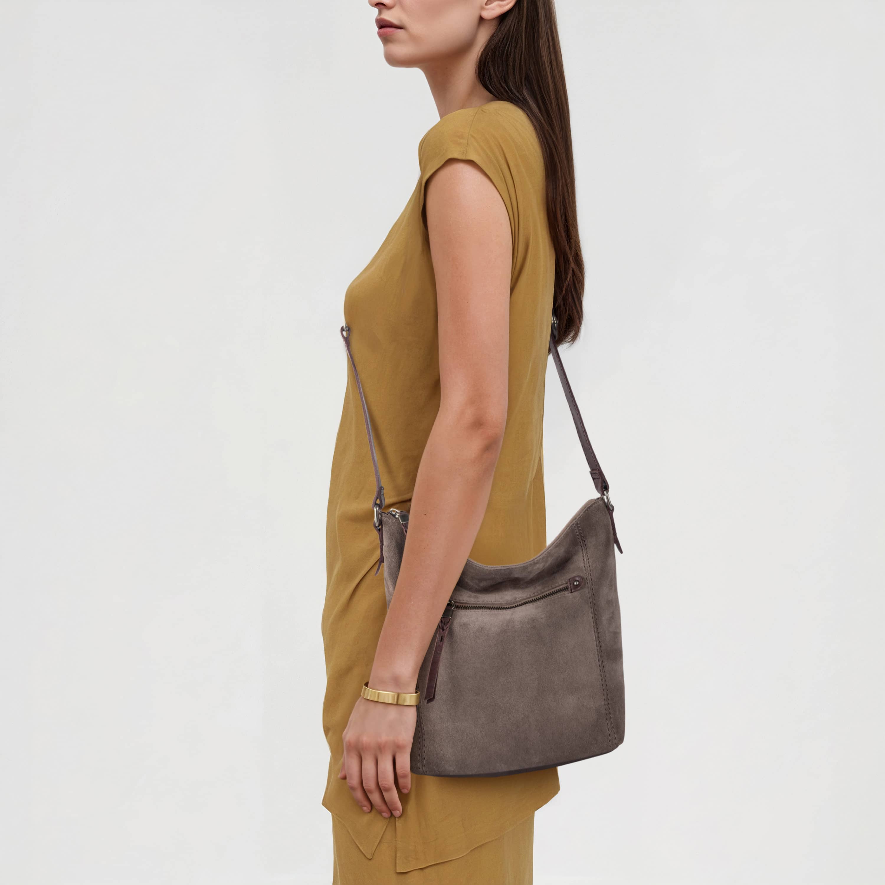 The Sak Ashland Crossbody - Leather - Mushroom Suede