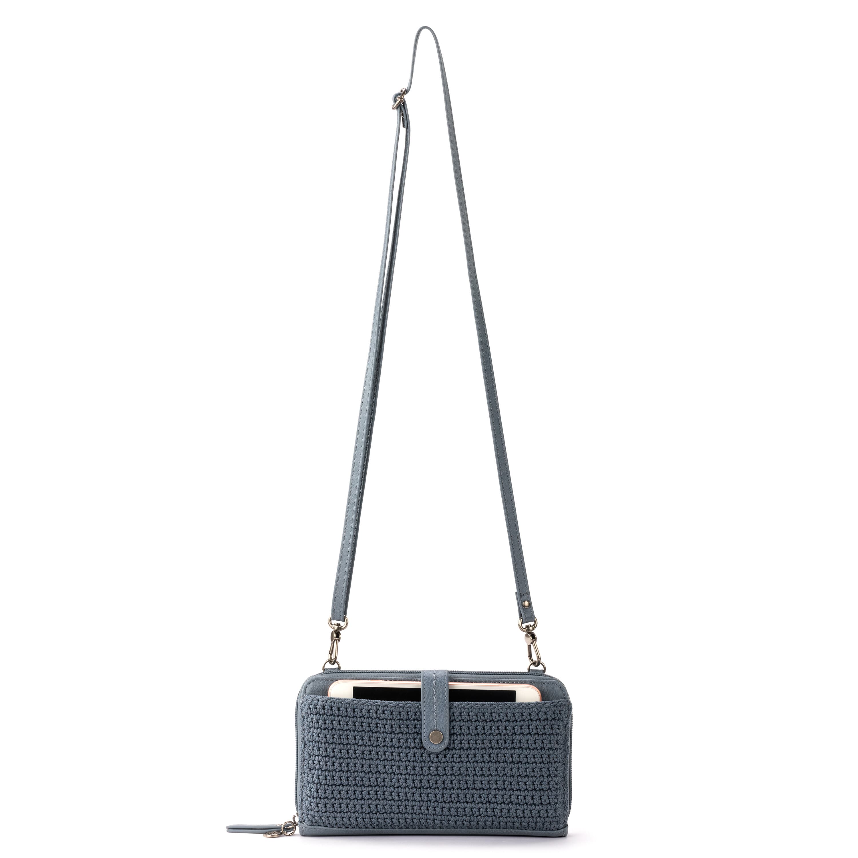 The Sak Iris Smartphone Wallet - Hand Crochet - Maritime