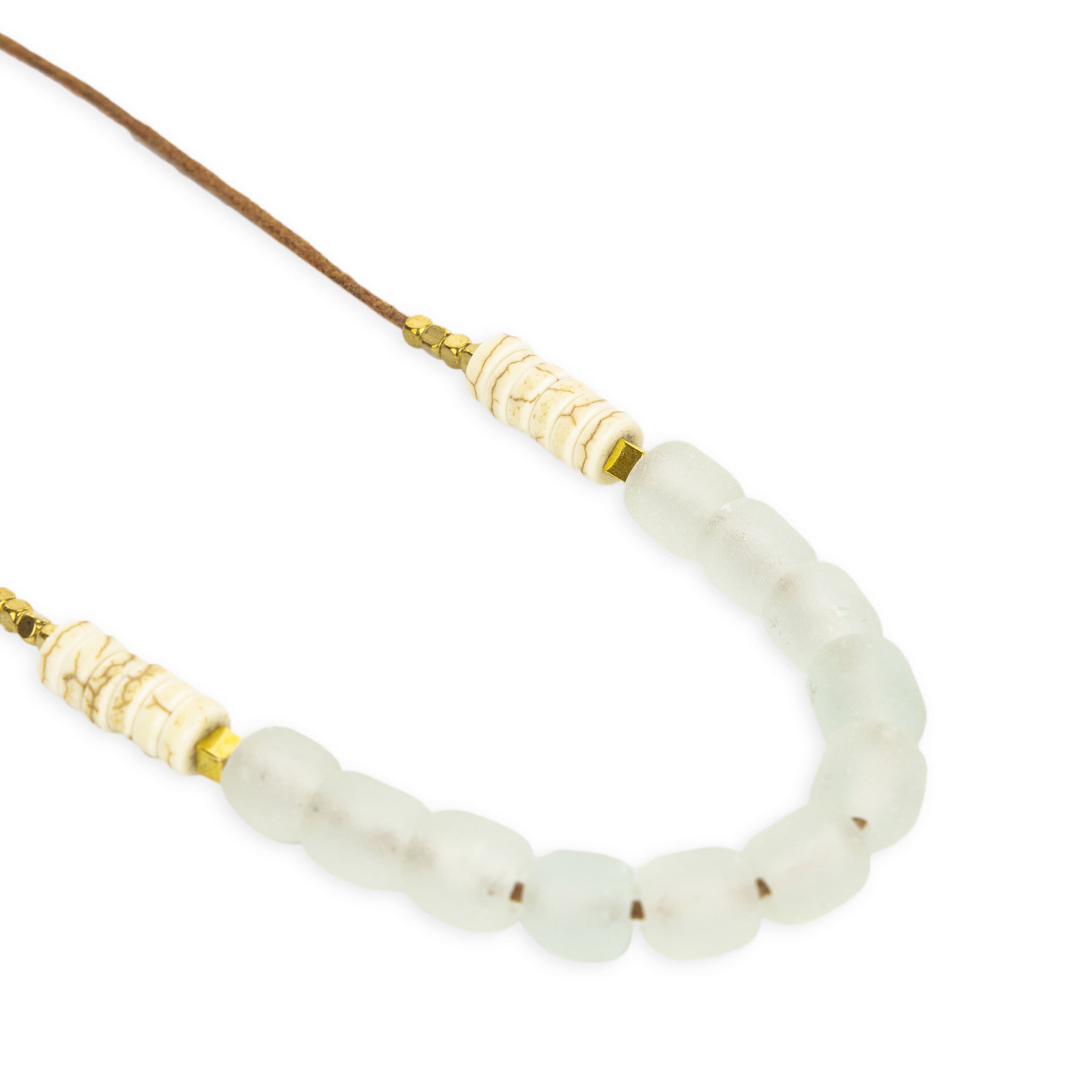 The Sak Shaye Statement Necklace - Beads - Basil