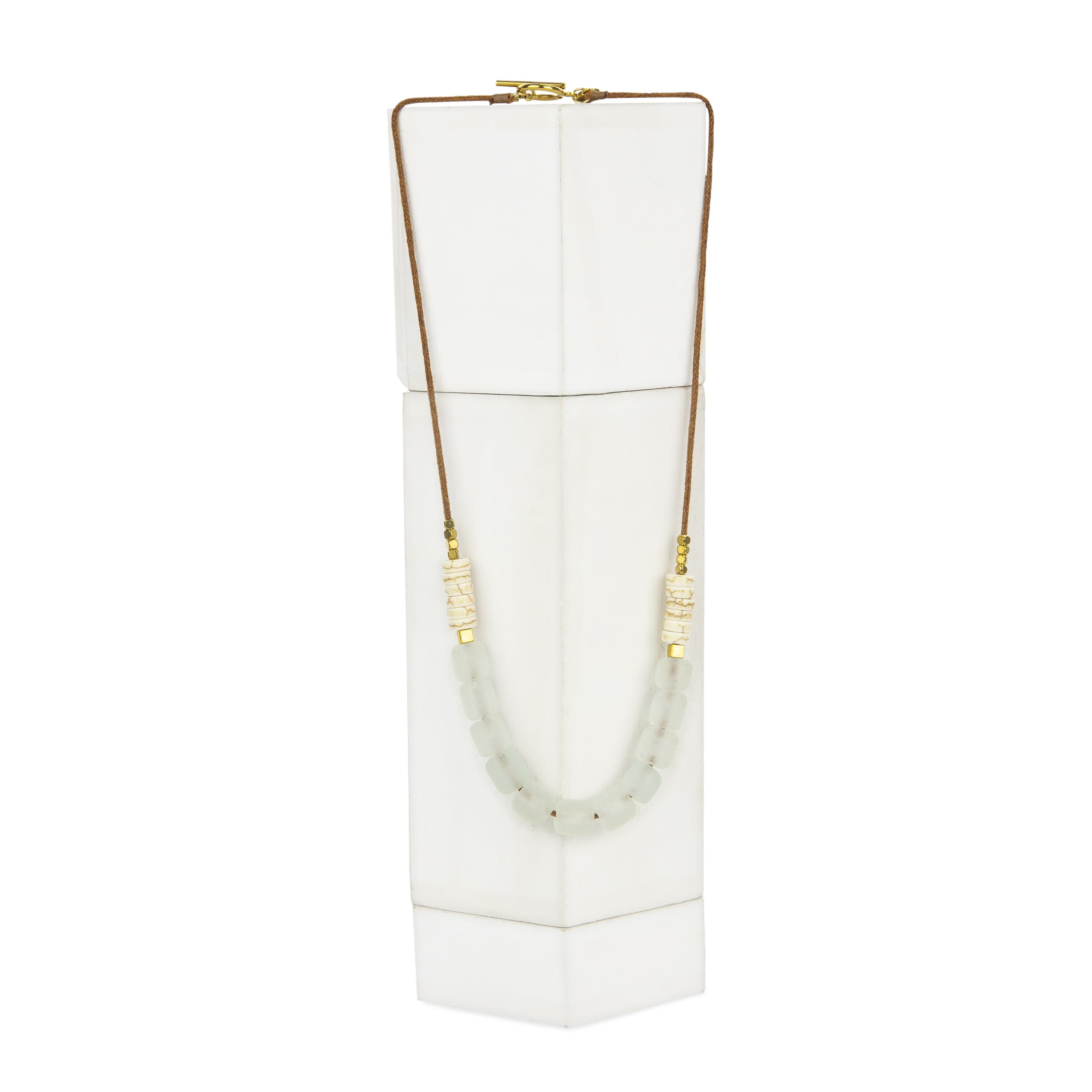 The Sak Shaye Statement Necklace - Beads - Basil