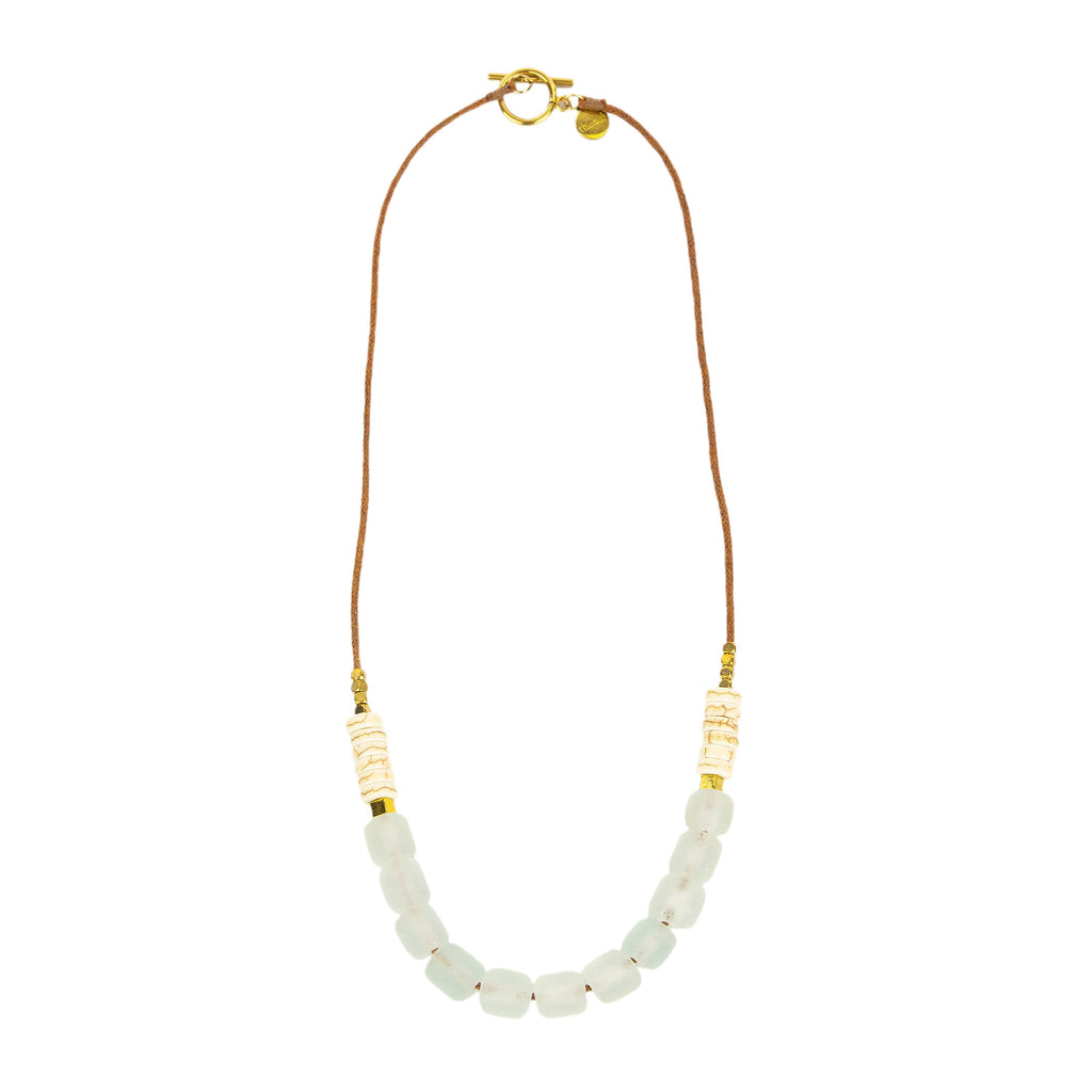 The Sak Shaye Statement Necklace - Beads - Basil