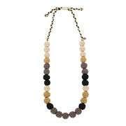 Drea Crochet Bead Necklace - Hand Crochet - Black Multi