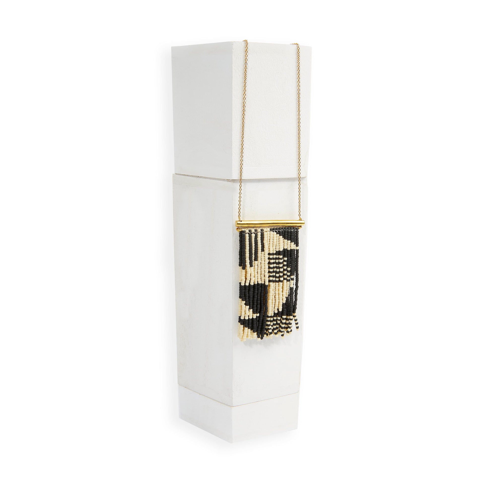 The Sak Rasha Pendant Necklace - |Black and Wheat|