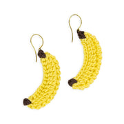 Cyrus Charm Earrings - Hand Crochet - Banana