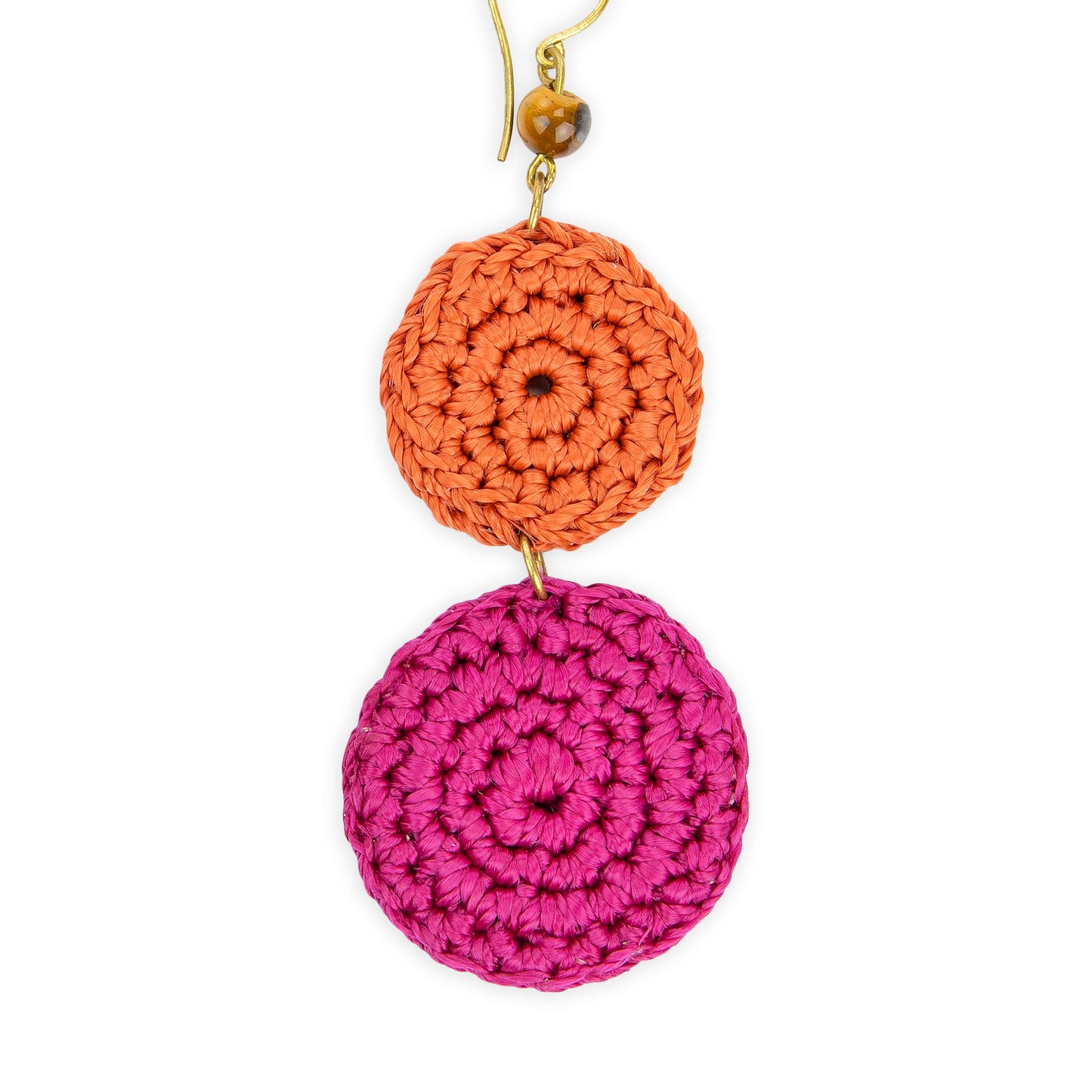 The Sak Jasper Double Disc Earrings - |Pinkberry Cayenne Block|