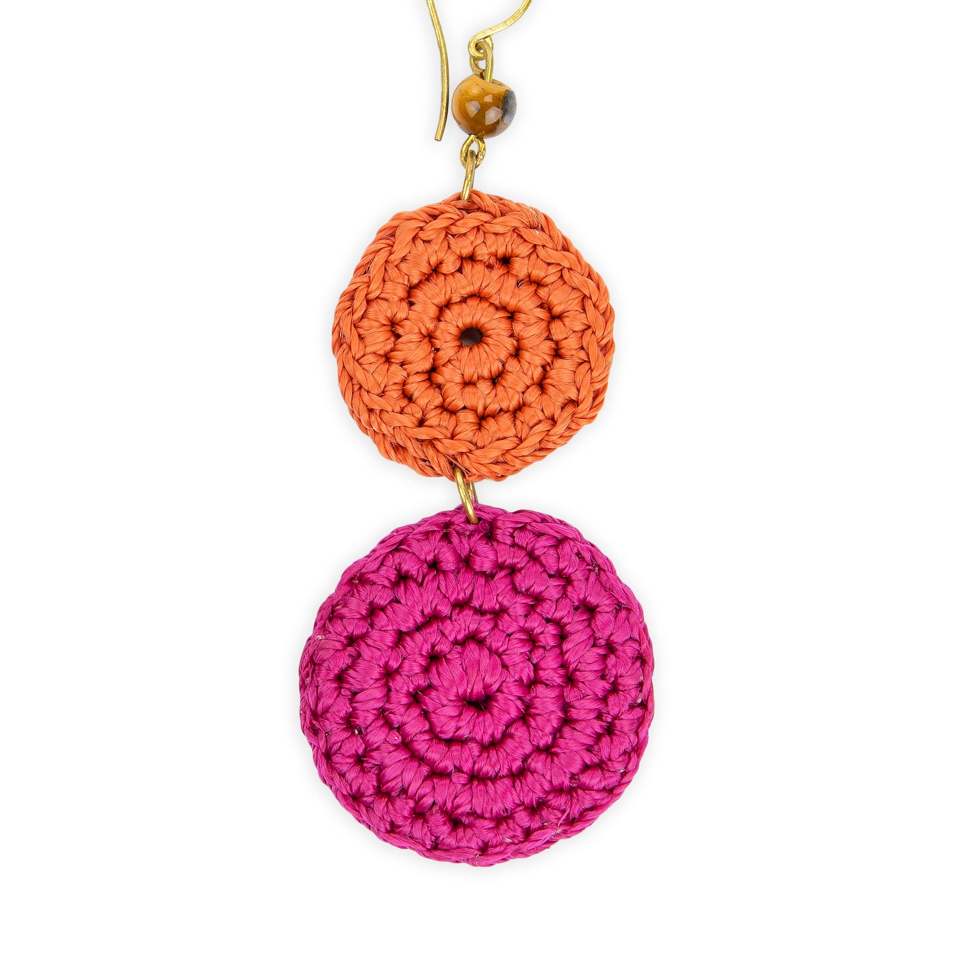 The Sak Jasper Double Disc Earrings - |Pinkberry Cayenne Block|