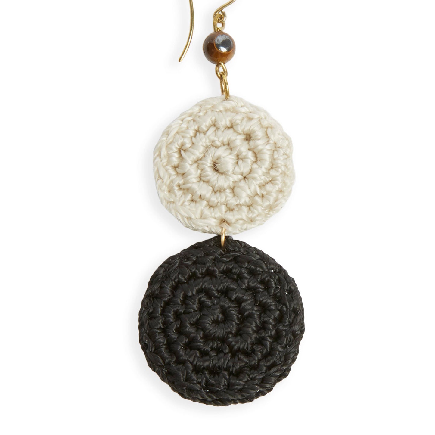 The Sak Jasper Double Disc Earrings - |Black and Natural|