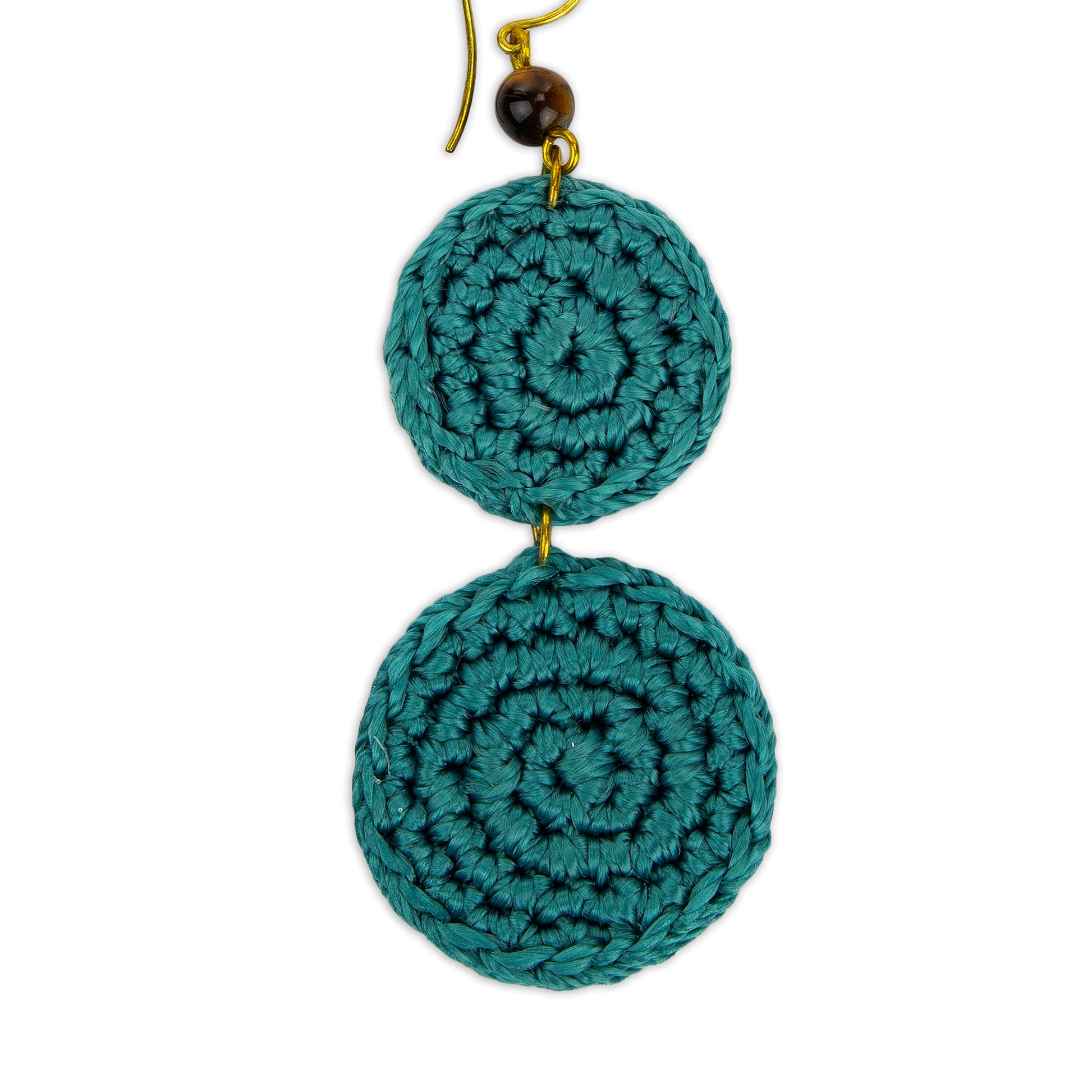 The Sak Jasper Double Disc Earrings - |Azure|