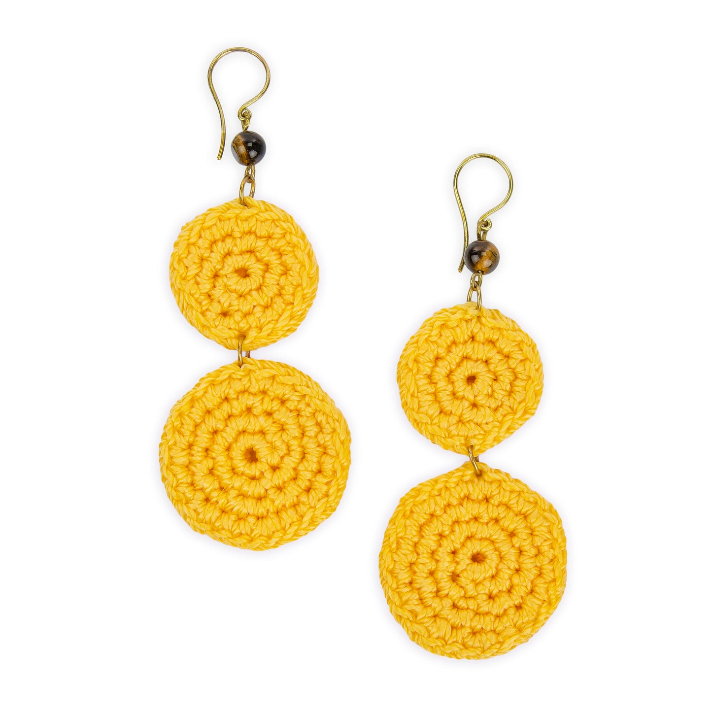 The Sak Jasper Double Disc Earrings - |Lemon Drop|