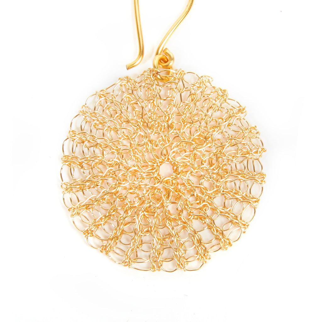 The Sak Parker Disc Earrings - Copper - Gold
