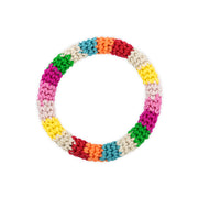 Finch Bangle - Hand Crochet - Beach Stripe