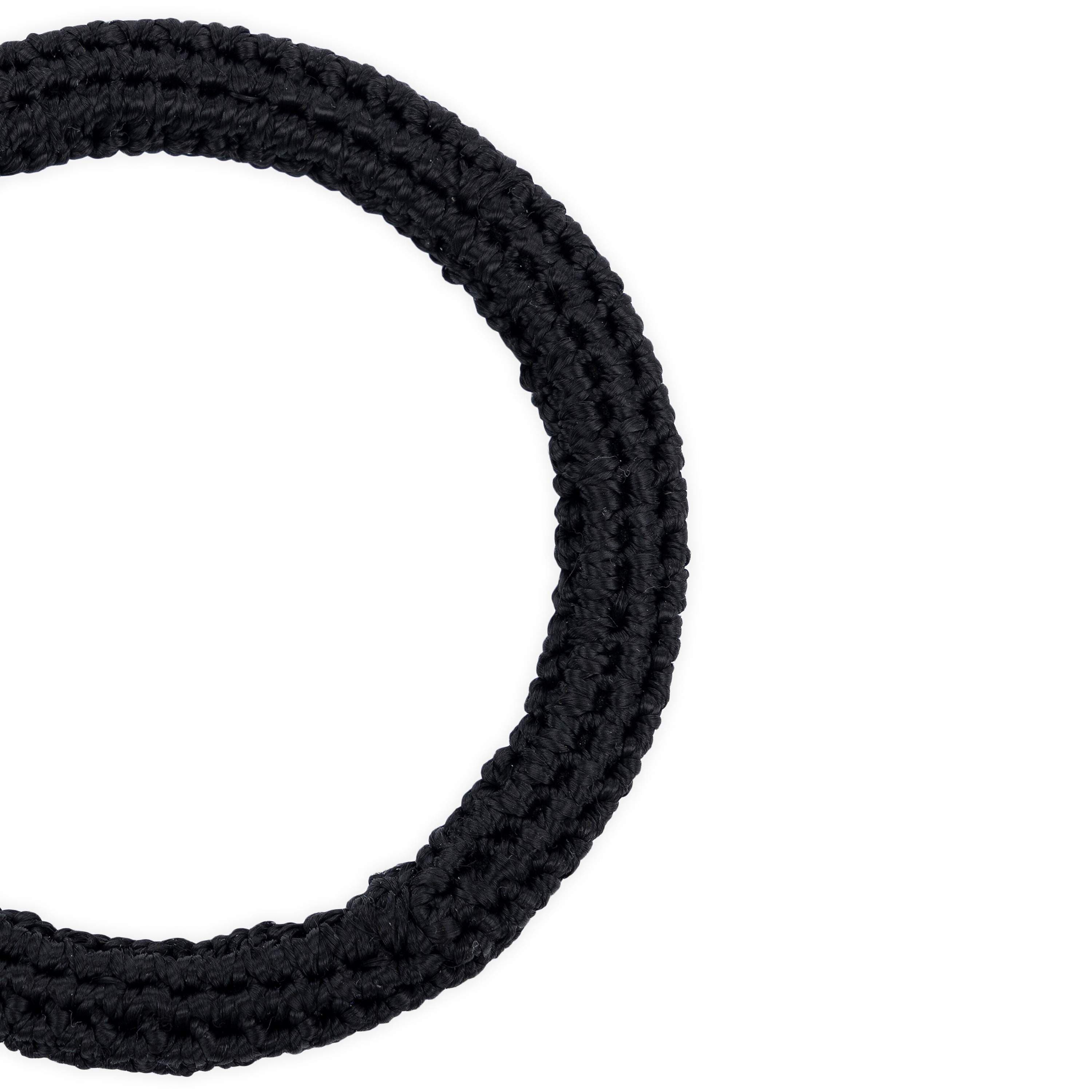The Sak Finch Bangle - Hand Crochet - Black
