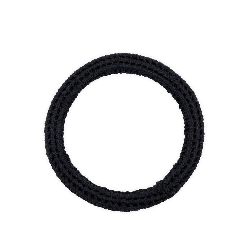 The Sak Finch Bangle - Hand Crochet - Black