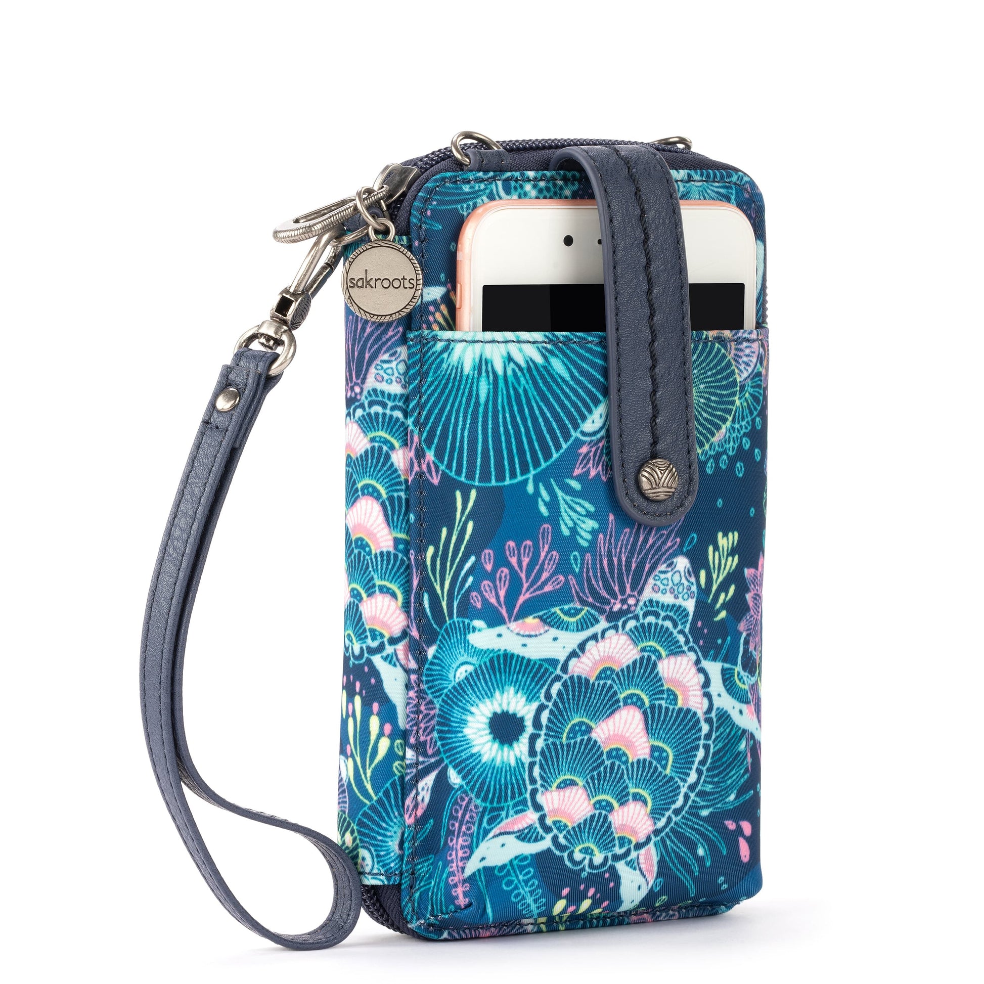 Sakroots Salinas Smartphone Crossbody EcoTwill - |Royal Blue Seascape|