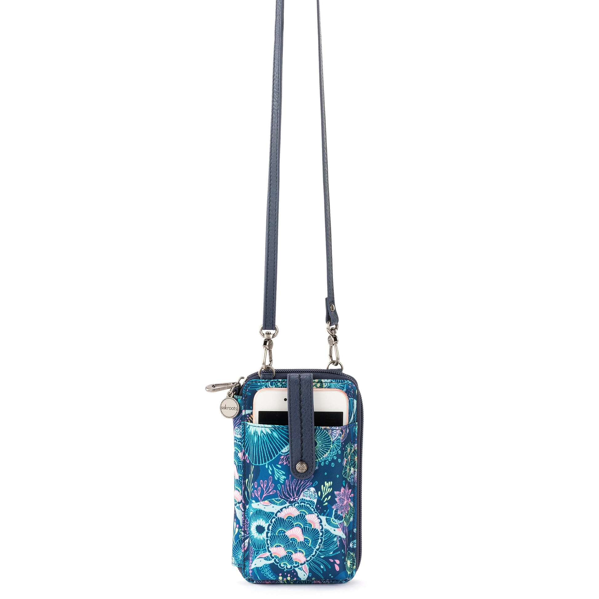 Sakroots Salinas Smartphone Crossbody EcoTwill - |Royal Blue Seascape|