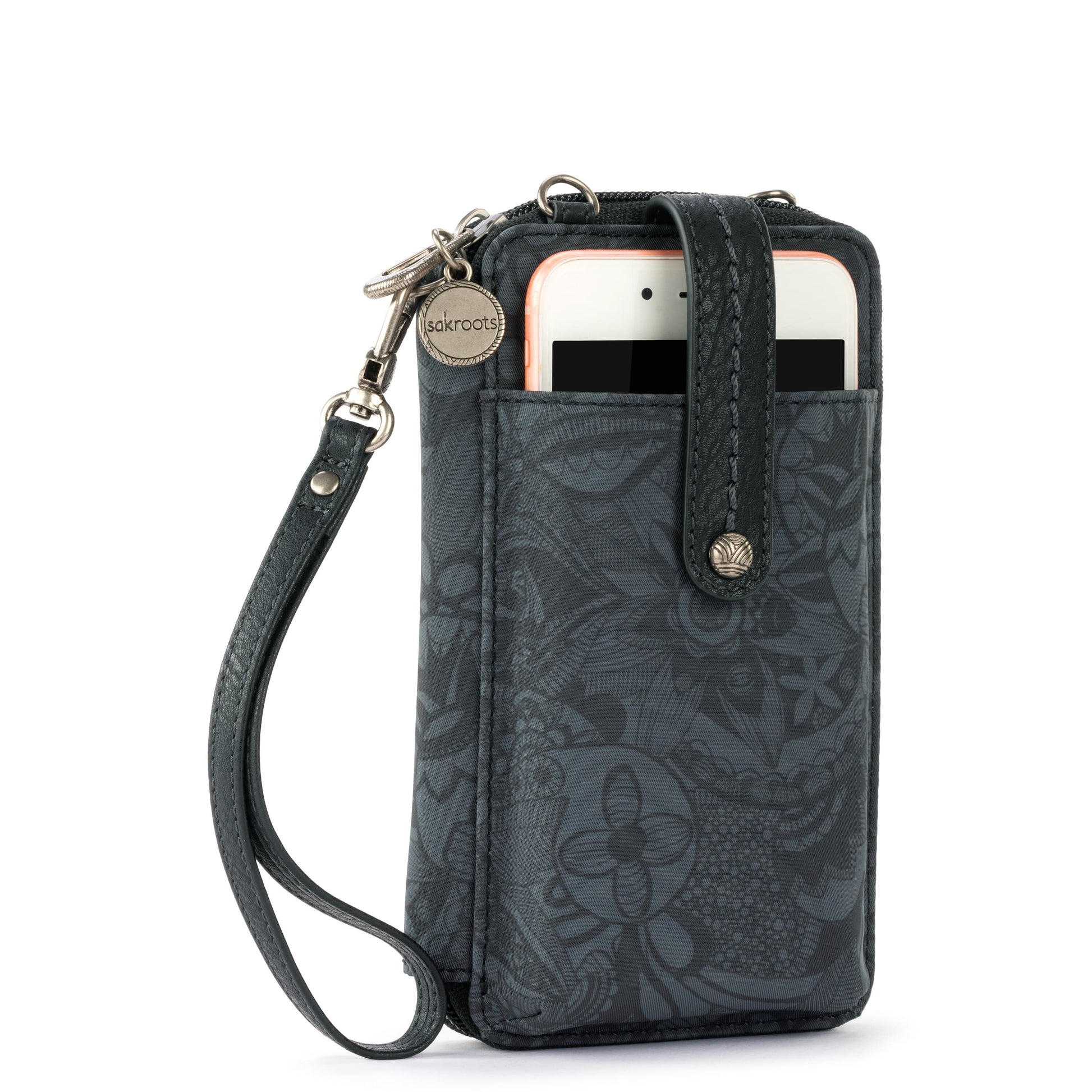 Sakroots Salinas Smartphone Crossbody EcoTwill - |Black Spirit Desert|