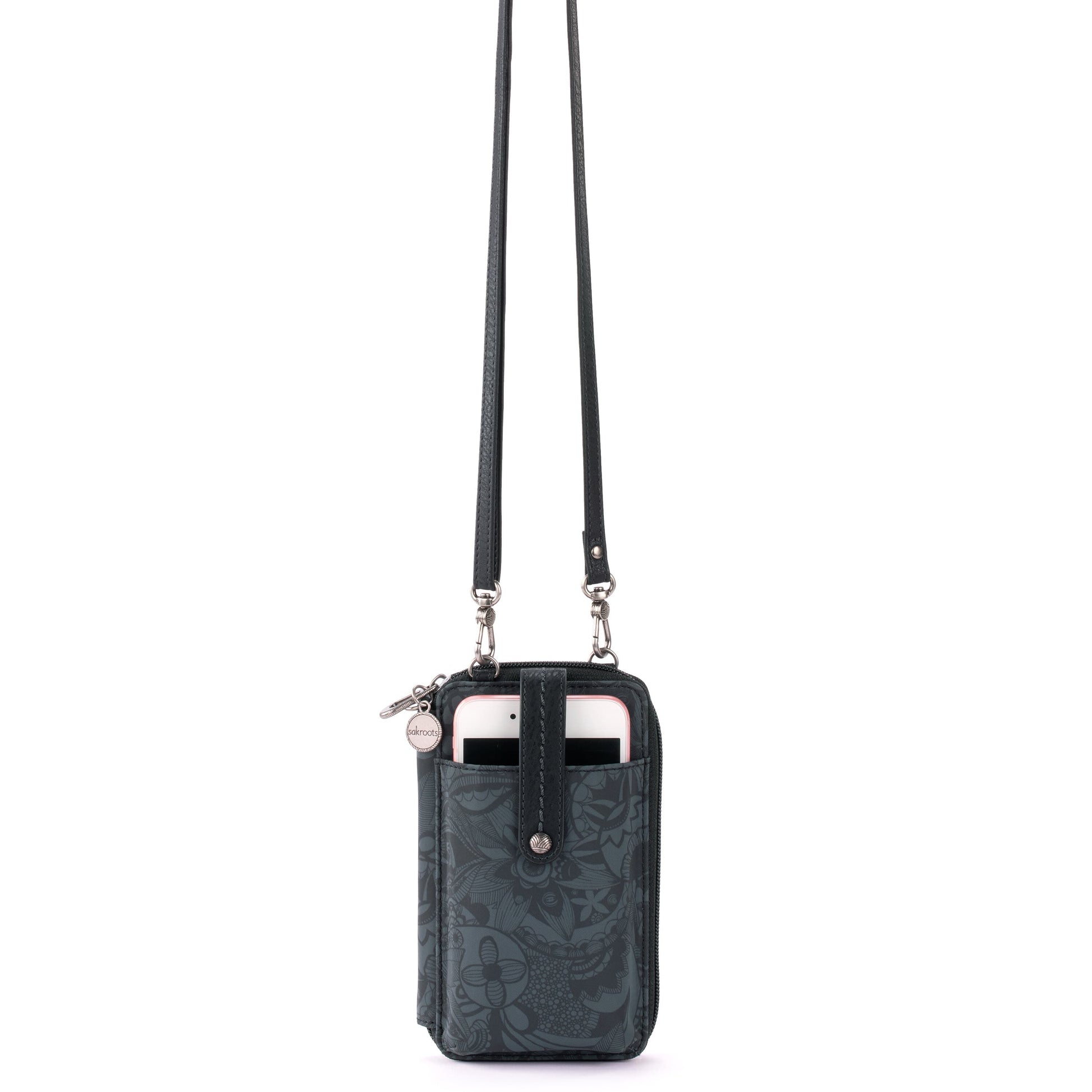 Sakroots Salinas Smartphone Crossbody EcoTwill - |Black Spirit Desert|