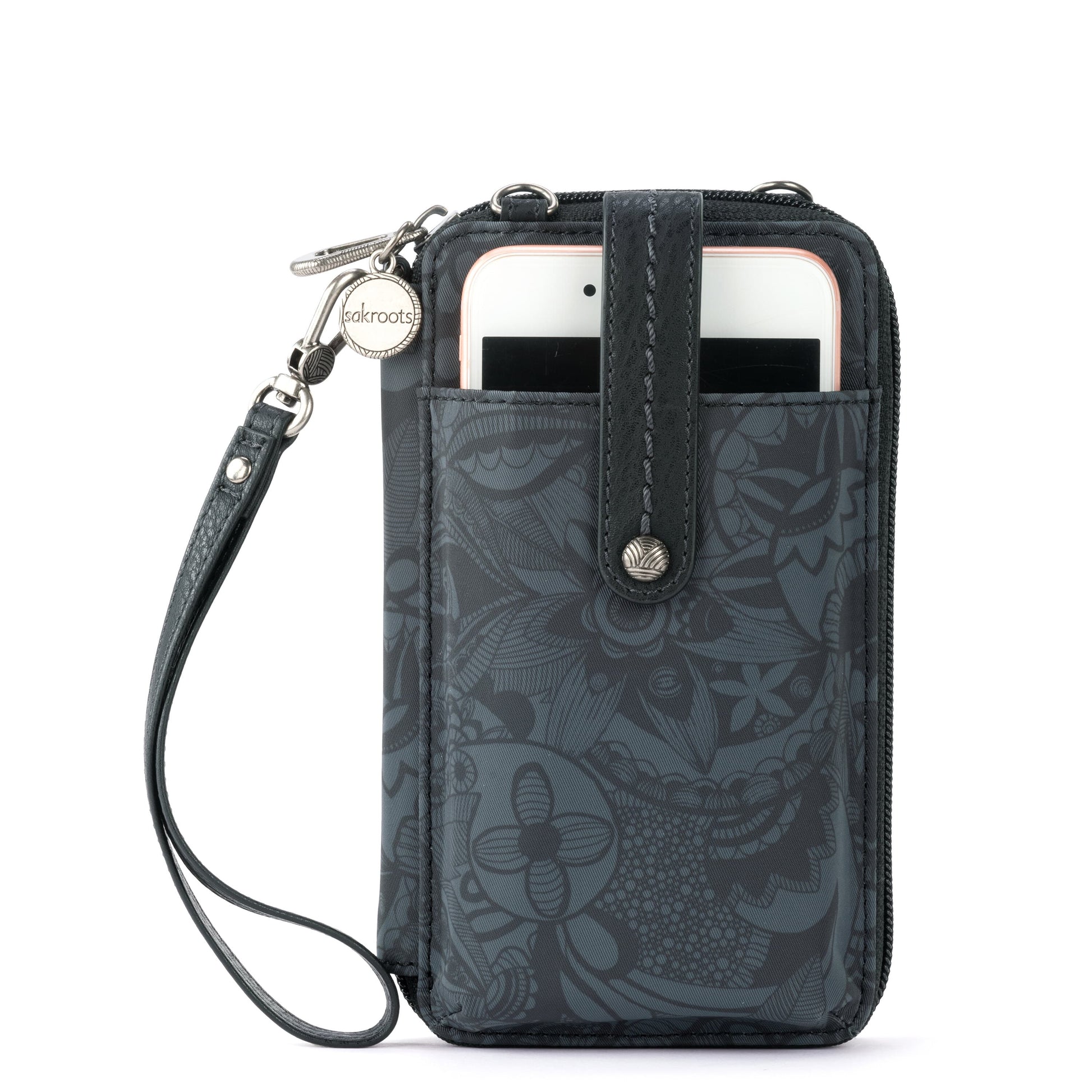 Sakroots Salinas Smartphone Crossbody EcoTwill - |Black Spirit Desert|
