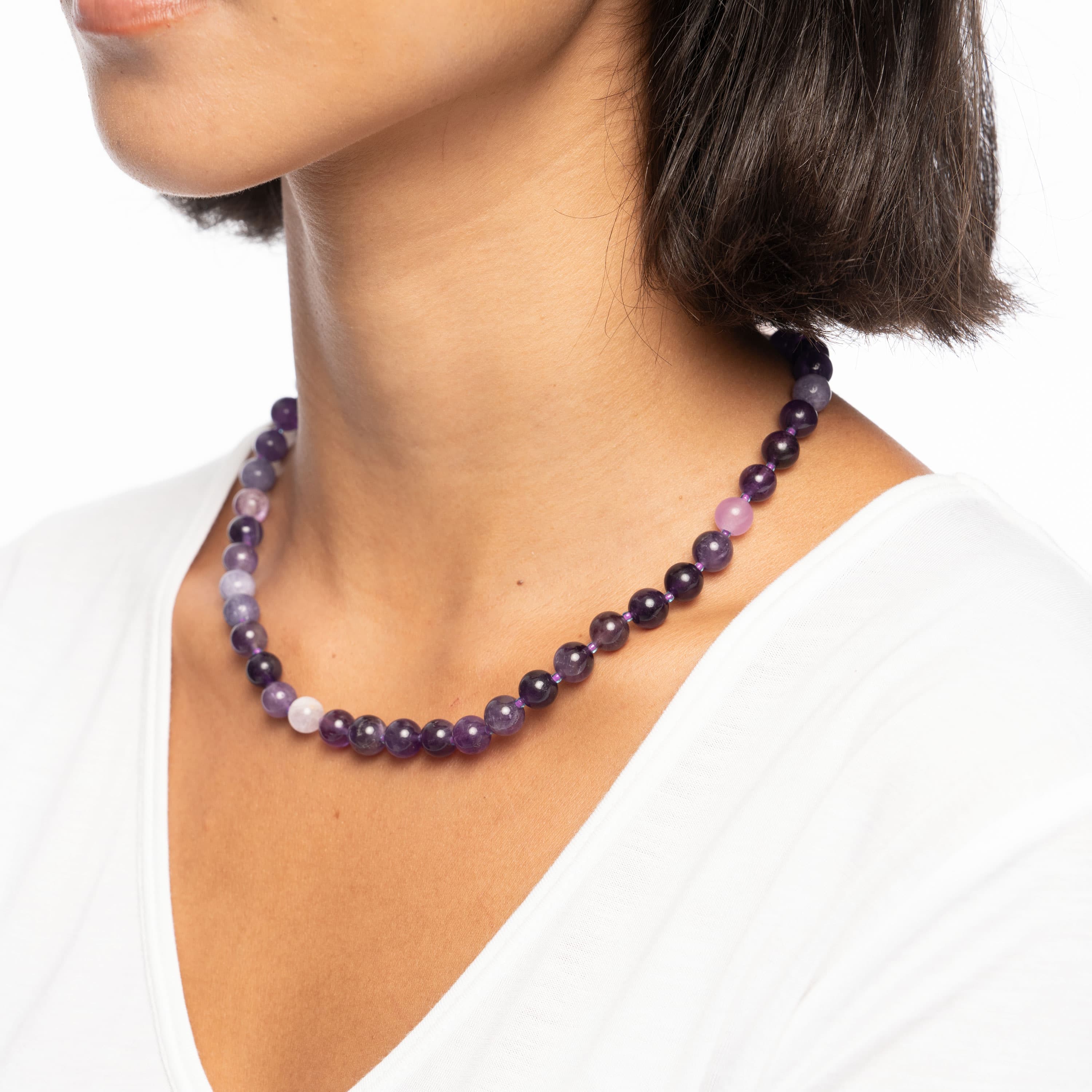 The Sak Hollis Collar Necklace - Stone - Berry Multi