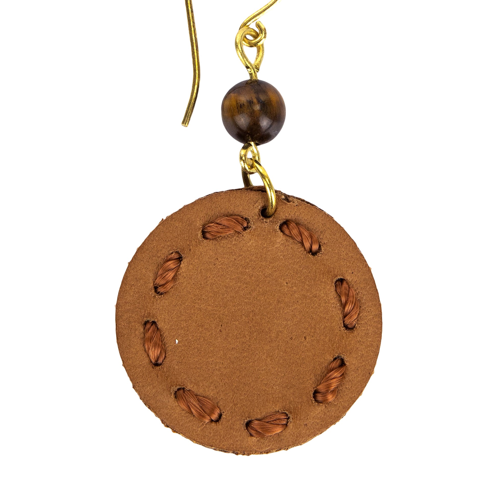 The Sak Jasper Disc Earrings - |Tobacco|