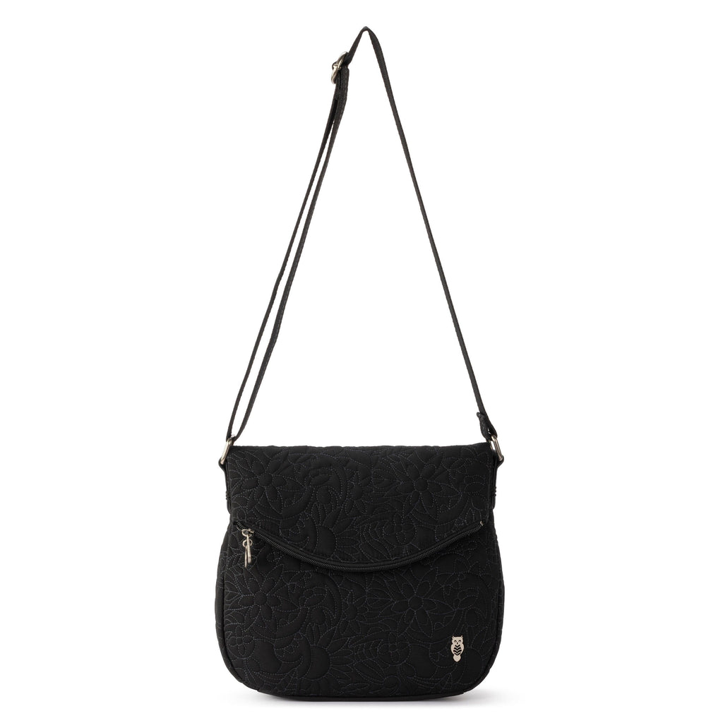 Sakroots Foldover Crossbody - EcoTwill - Black Spirit Desert Quilted