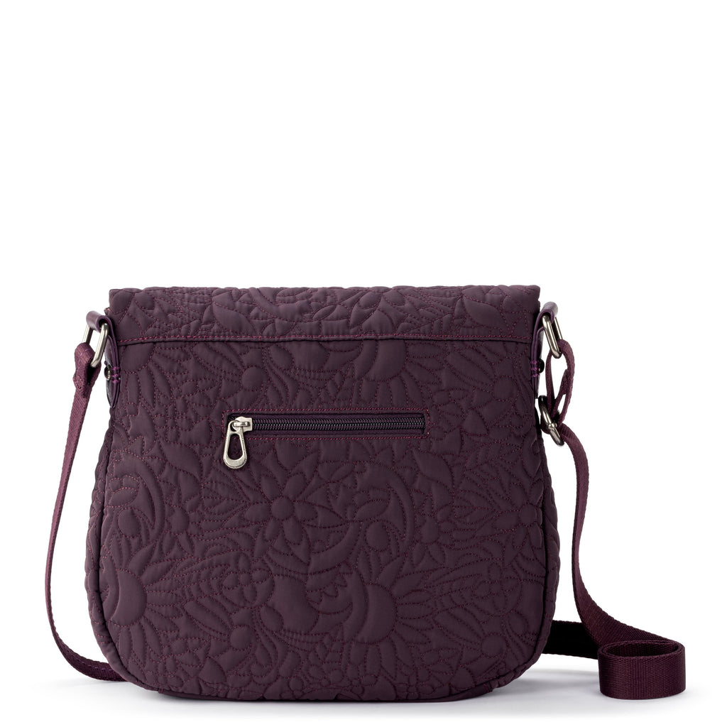 Sakroots Foldover Crossbody - EcoTwill - Aubergine Spirit Desert Quilted