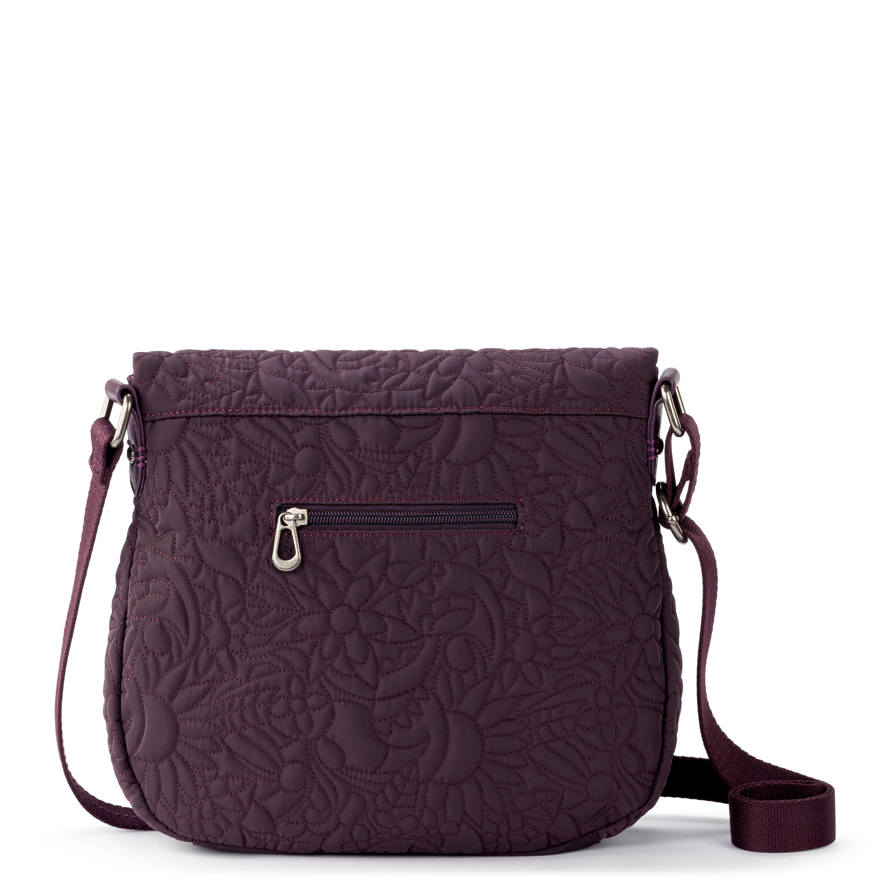 Sakroots Foldover Crossbody - EcoTwill - Aubergine Spirit Desert Quilted