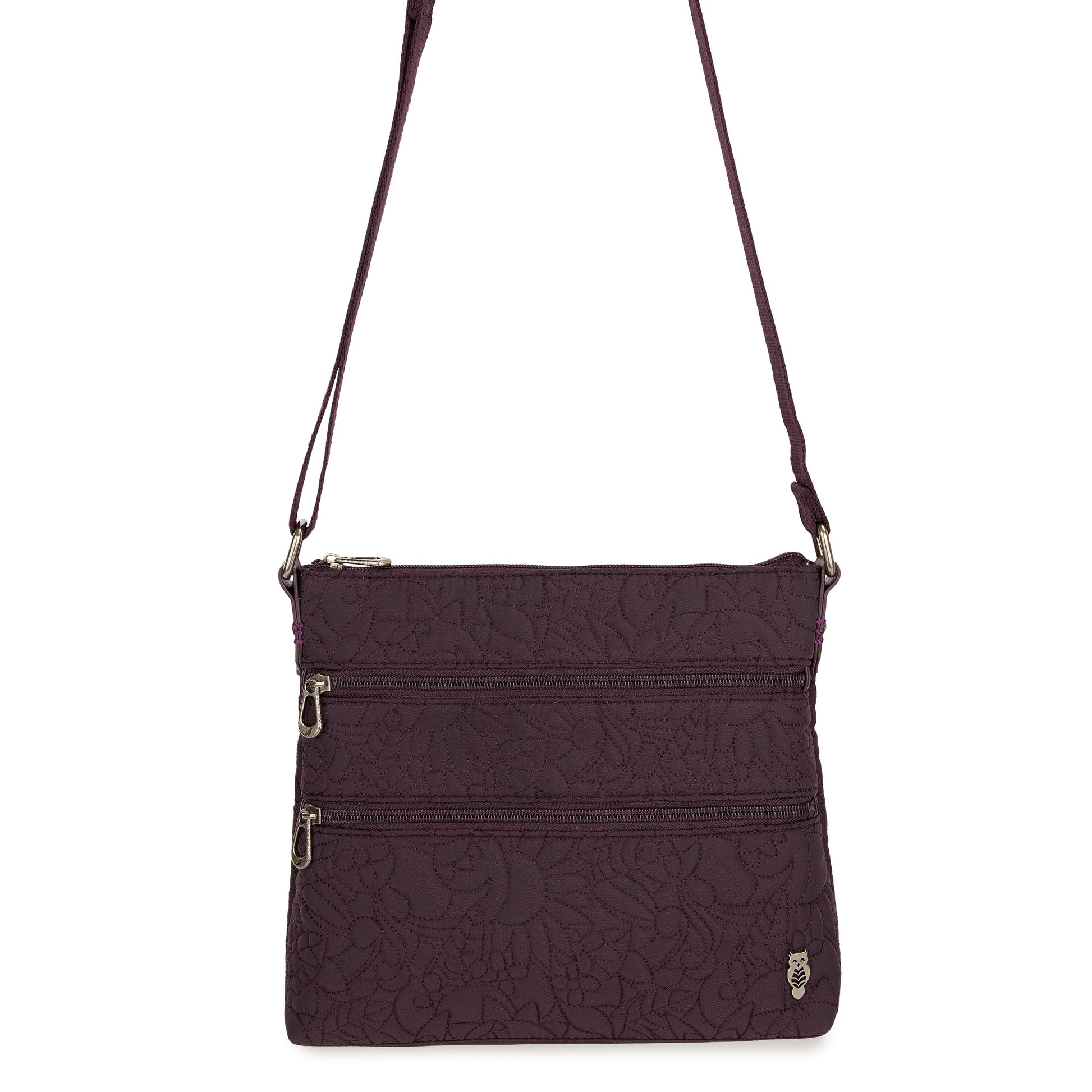 Sakroots Basic Crossbody EcoTwill - |Aubergine Spirit Desert Quilted|