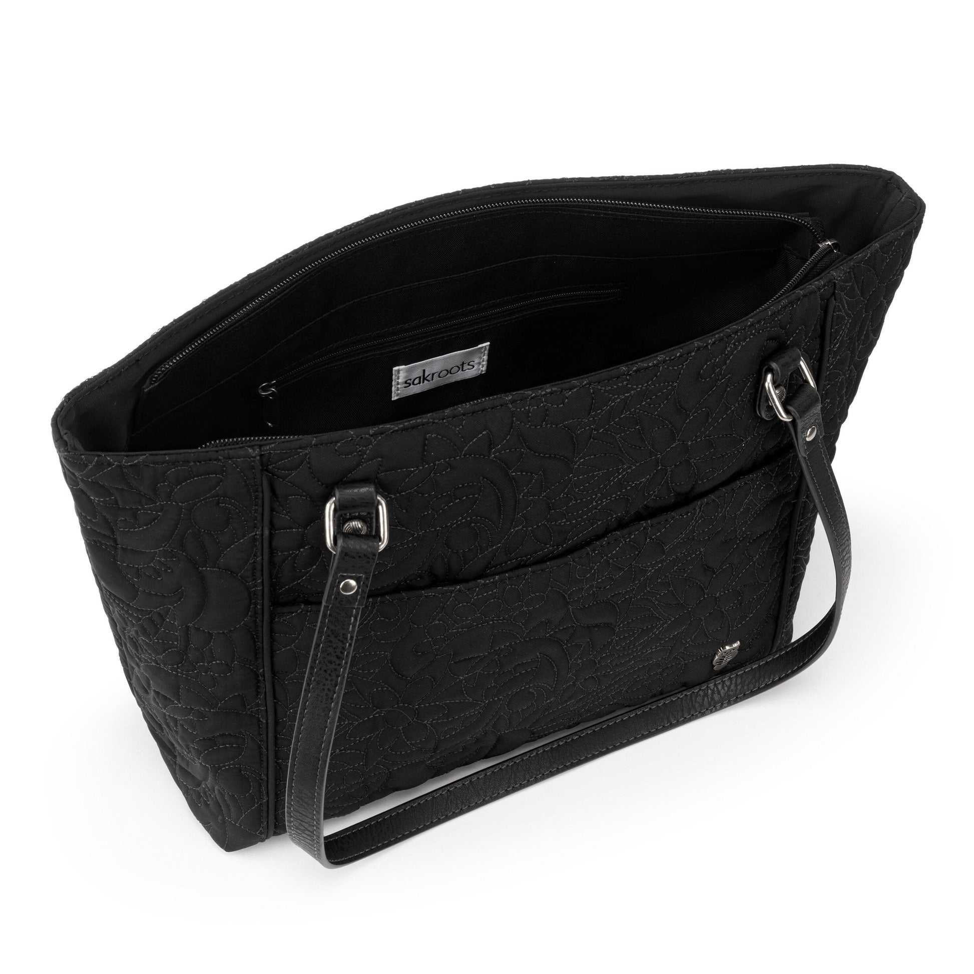 Sakroots Metro Tote EcoTwill - |Black Spirit Desert Quilted|