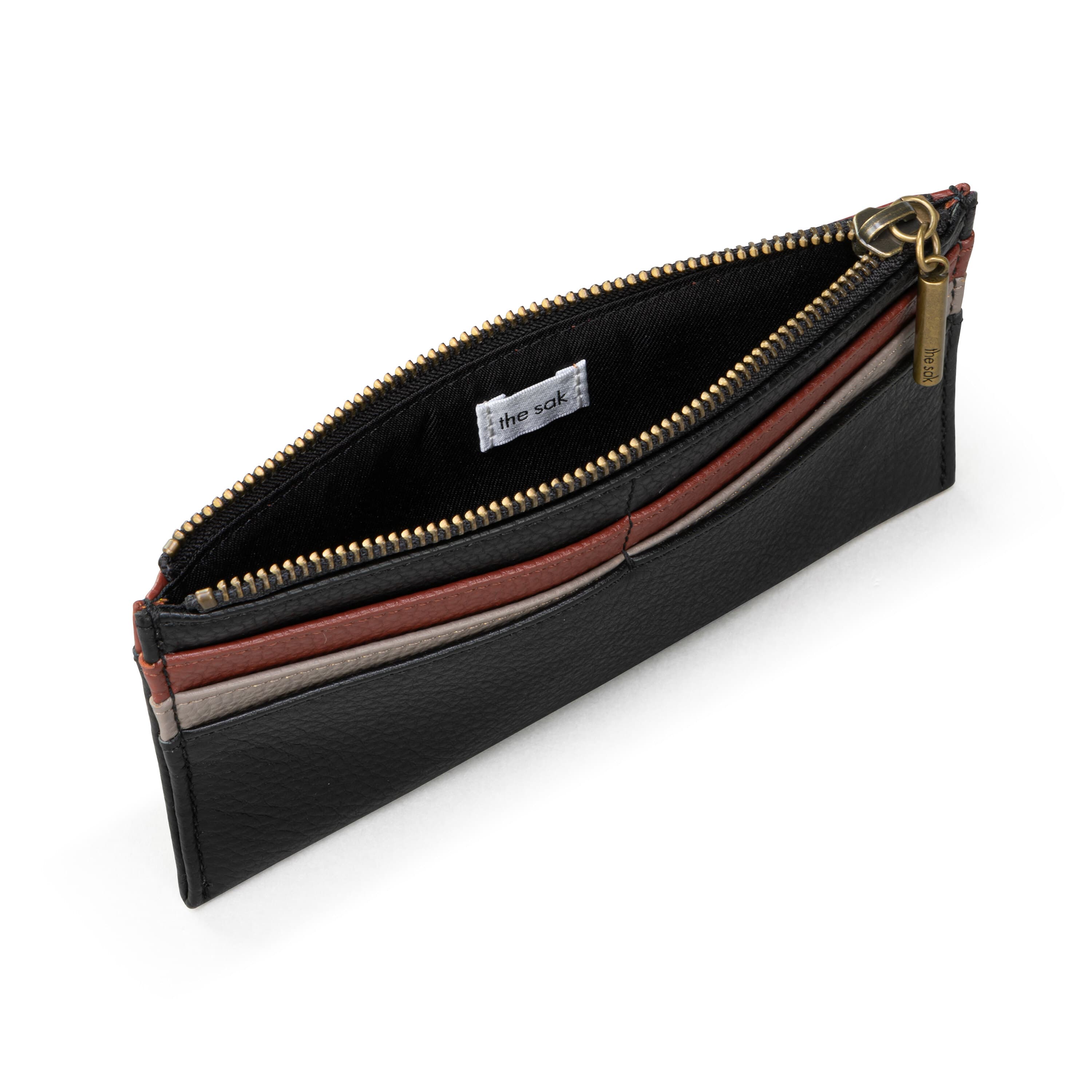 The Sak Neva Large Card Wallet - Leather - Black Block