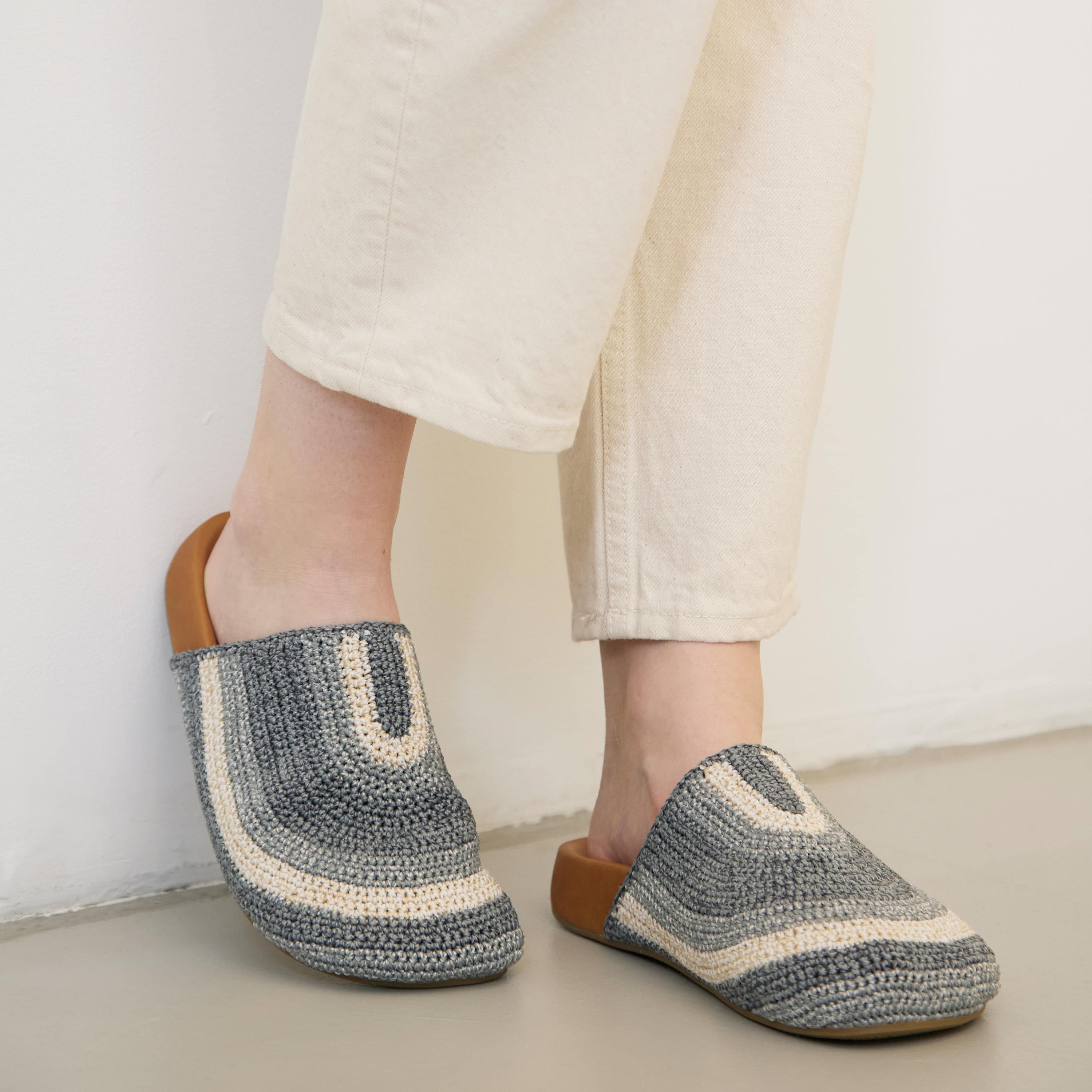 The Sak Bolinas Clog - Hand Crochet - Desert Stripe