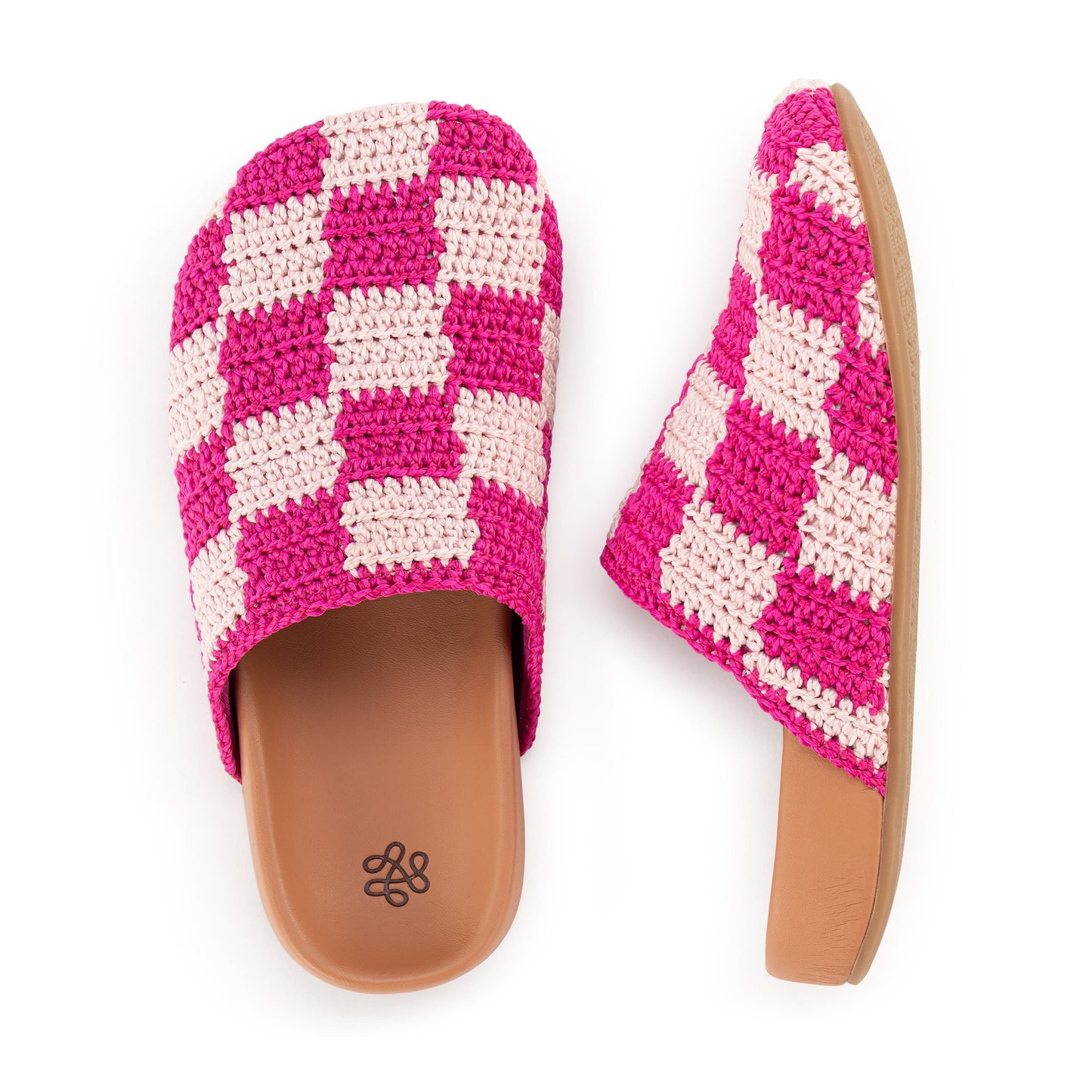 The Sak Bolinas Clog Kids Crochet - |Pink Check|