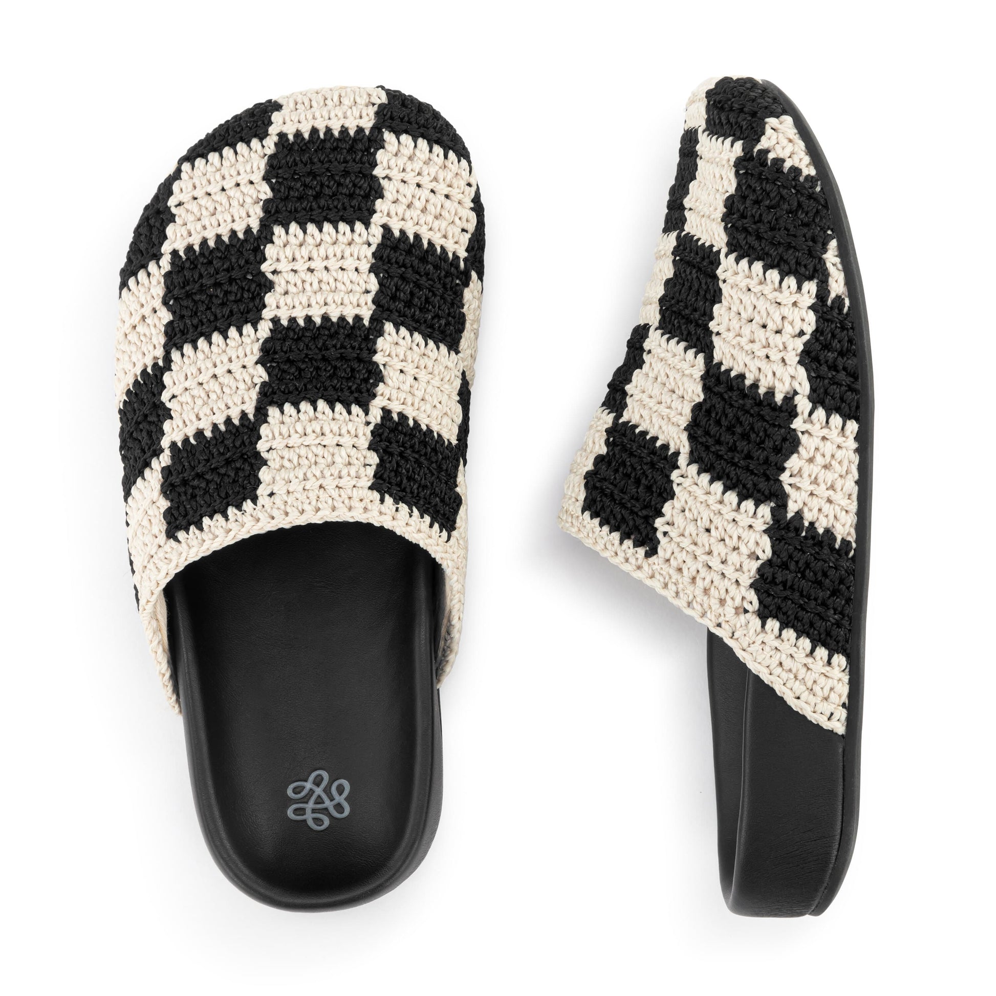The Sak Bolinas Clog Kids Crochet - |Black Check|