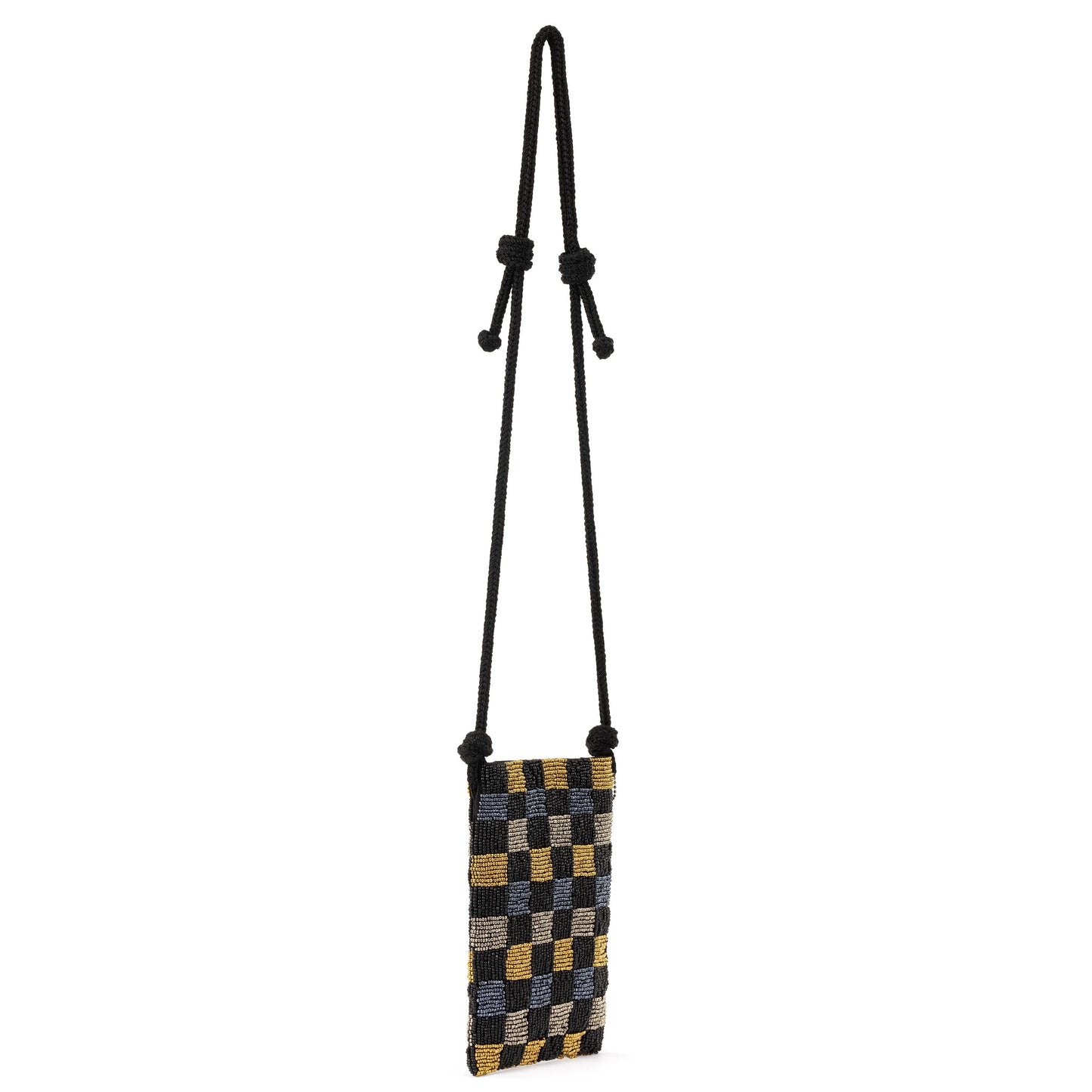 The Sak Josie Mini Crossbody Crochet - Dark Metallic Check Bead