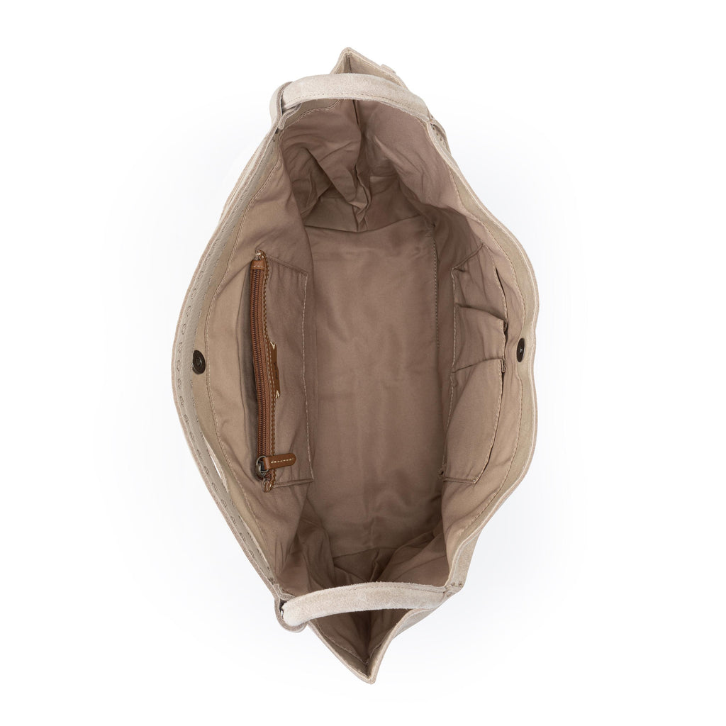 The Sak Los Feliz Large Tote - Leather - Sand Suede