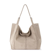 Los Feliz Large Tote - Leather - Sand Suede