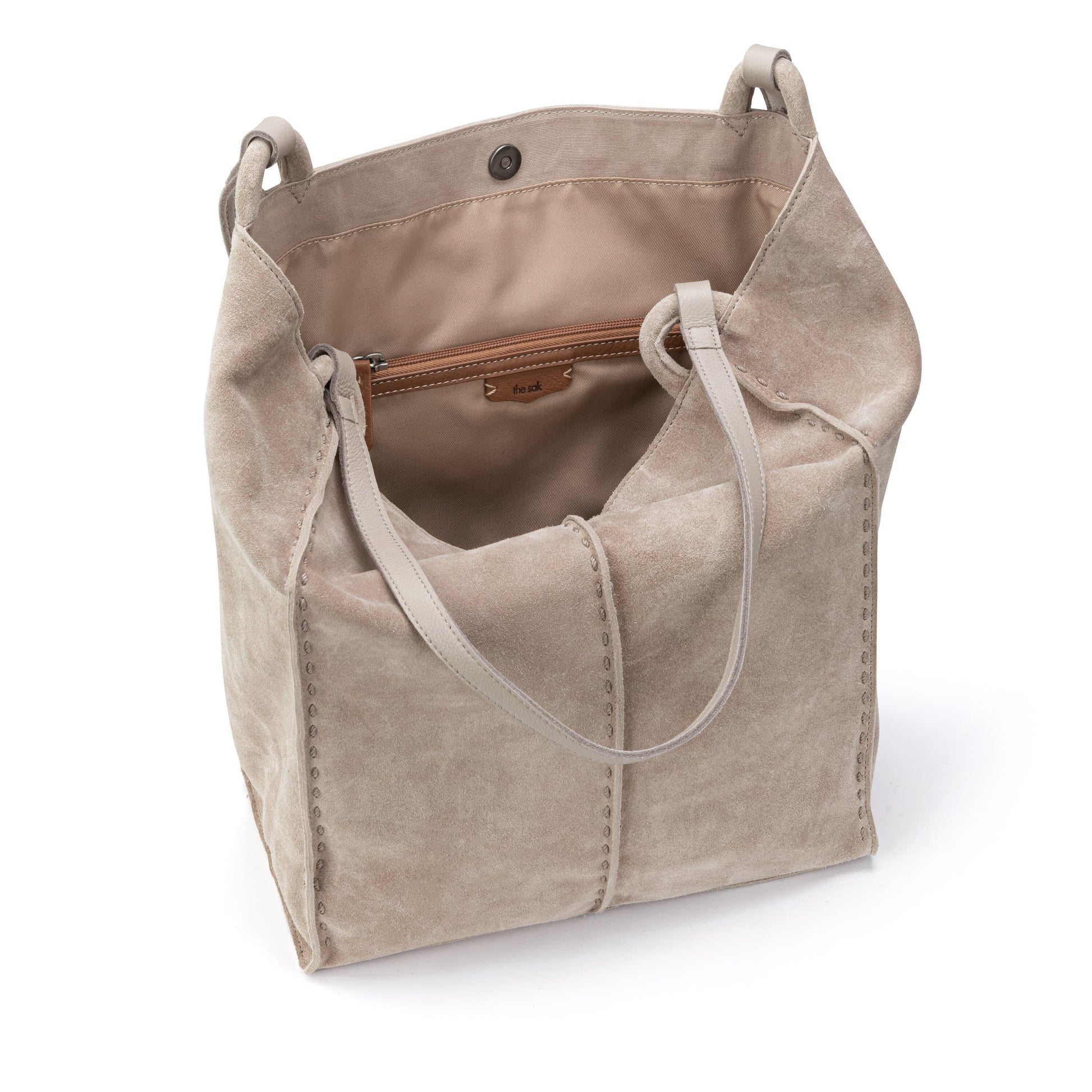 The Sak Los Feliz Slouchy Tall Tote Leather - |Sand Suede|