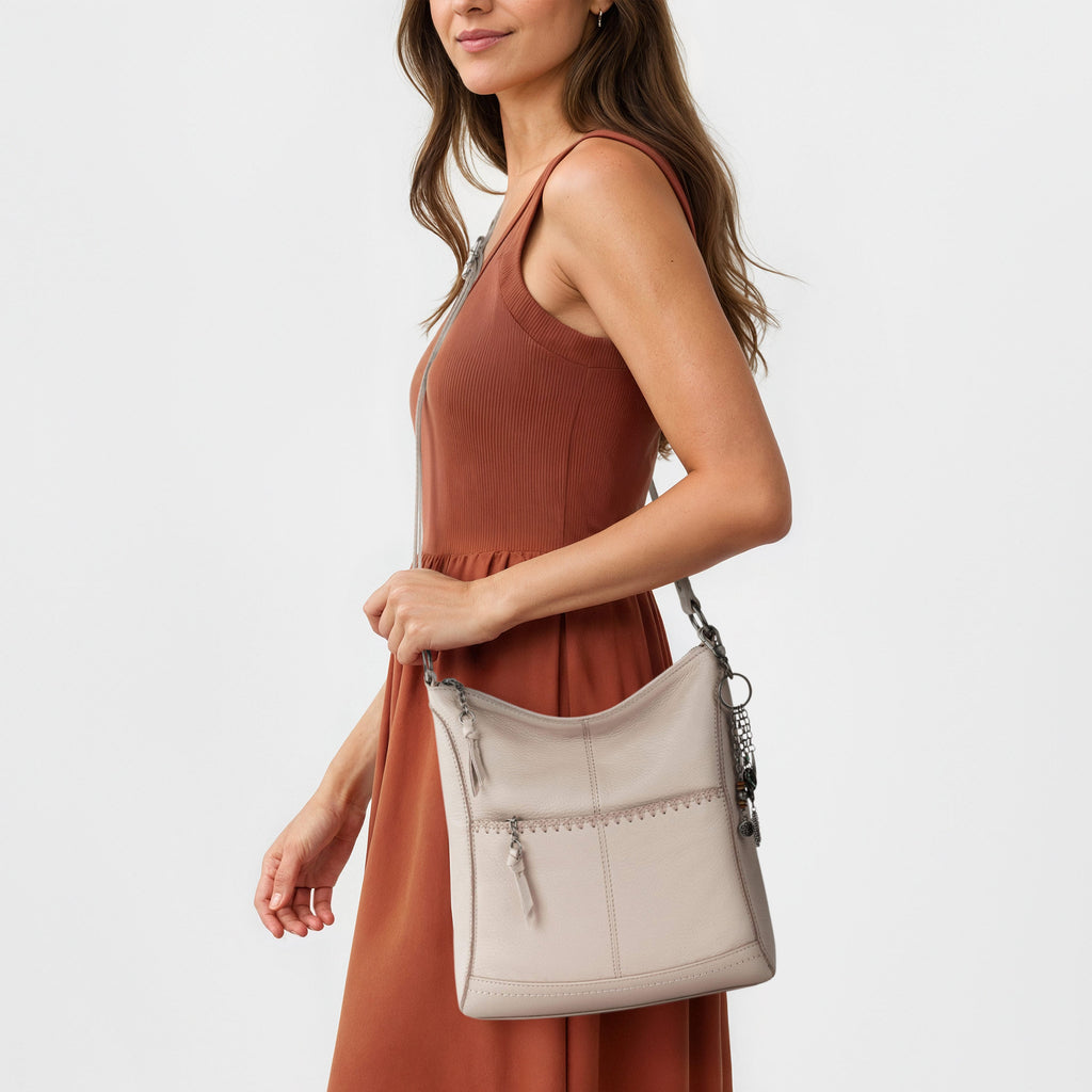 The Sak Lucia Crossbody - Leather - Sand Stitch