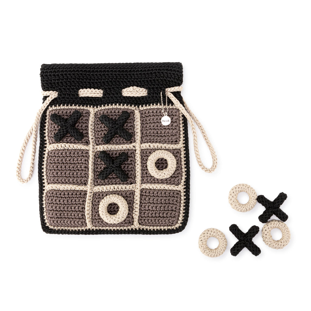 The Sak Brixton Tic Tac Toe Set - Hand Crochet - Black Multi