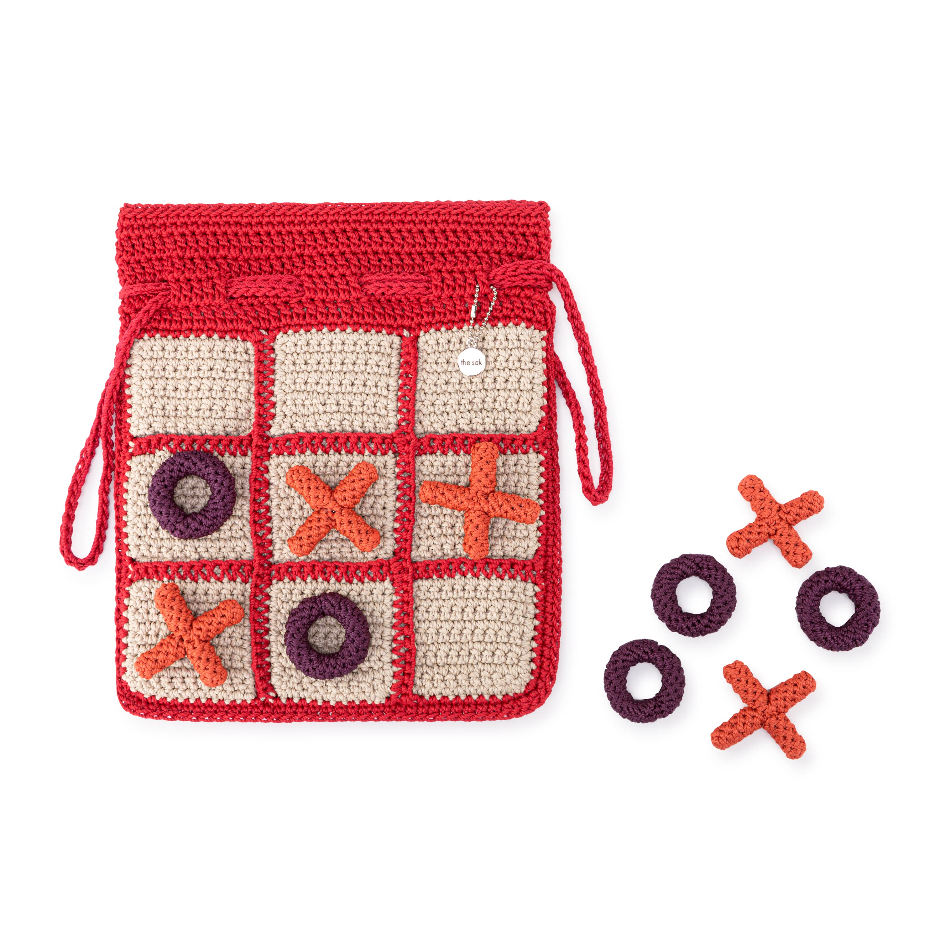 The Sak Brixton Tic Tac Toe Set - Hand Crochet - Rainbow