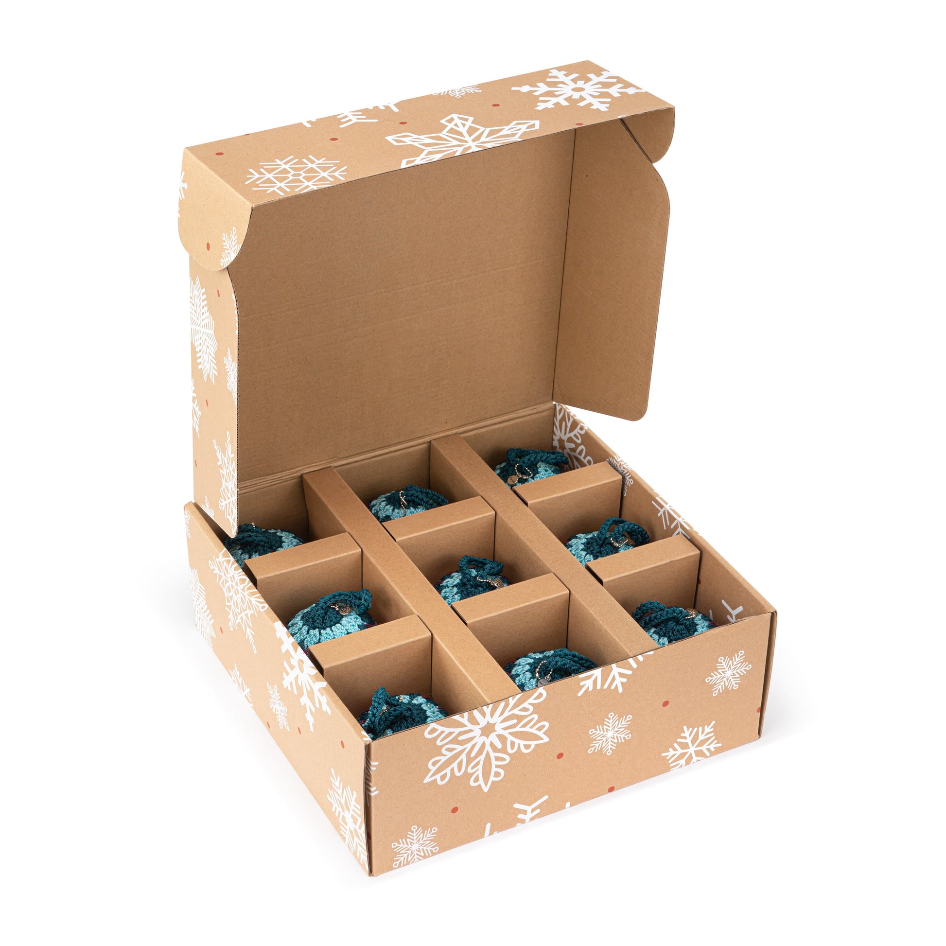 The Sak 9-Piece Ornament Set Crochet - |Granny Multi|