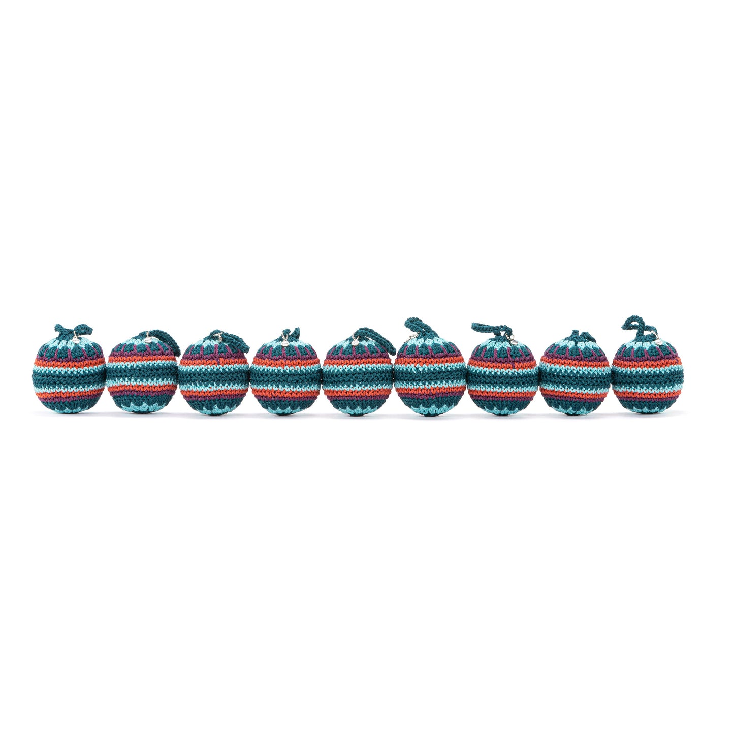 The Sak 9-Piece Ornament Set Crochet - |Granny Multi|