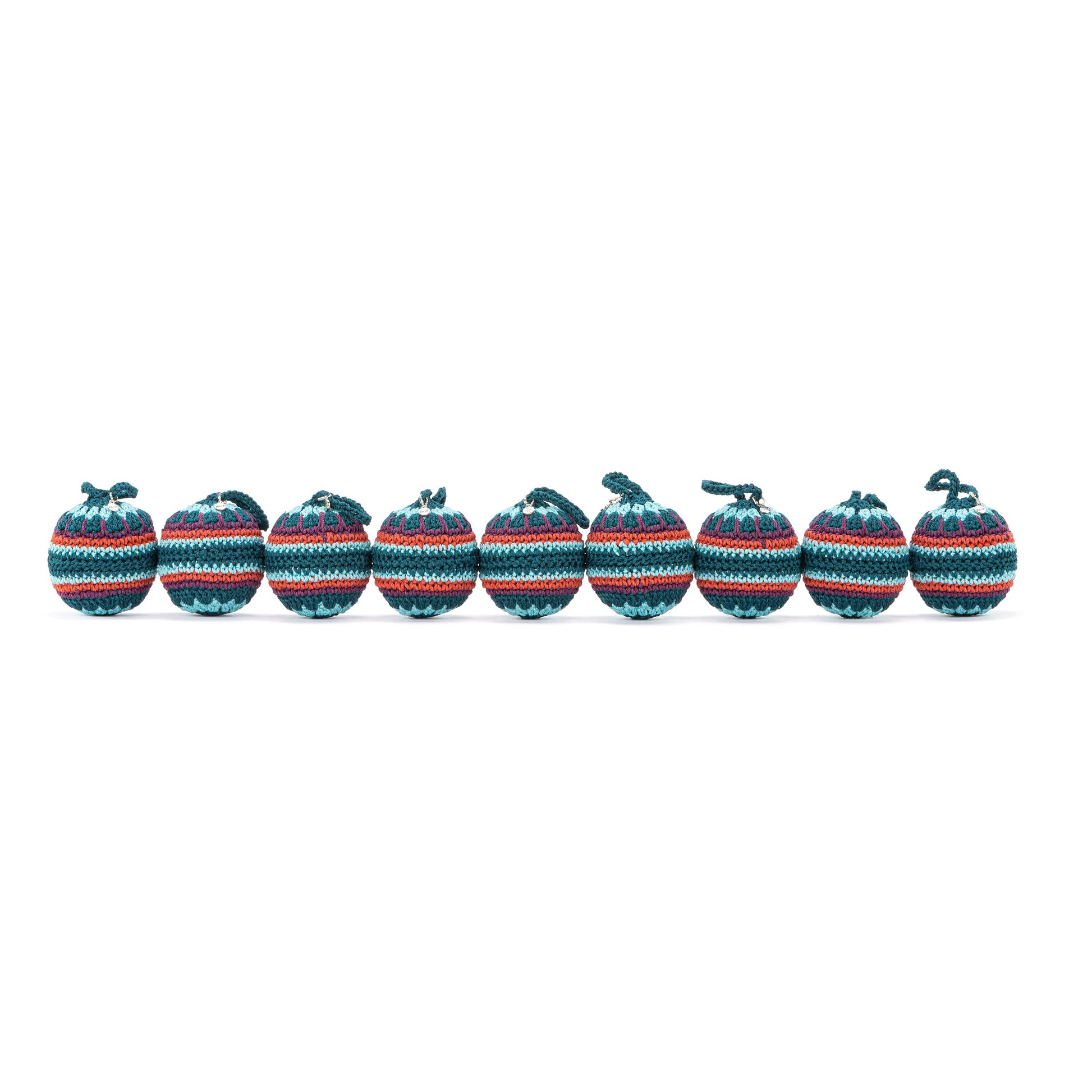 The Sak 9-Piece Ornament Set Crochet - |Granny Multi|