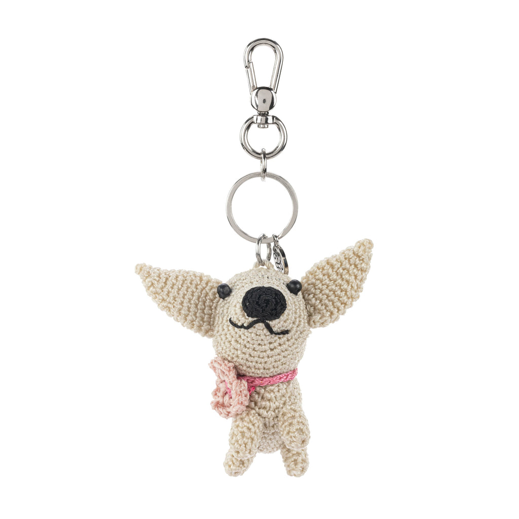 The Sak Yarnicharmz Dangle - Hand Crochet - Natural Chihuahua