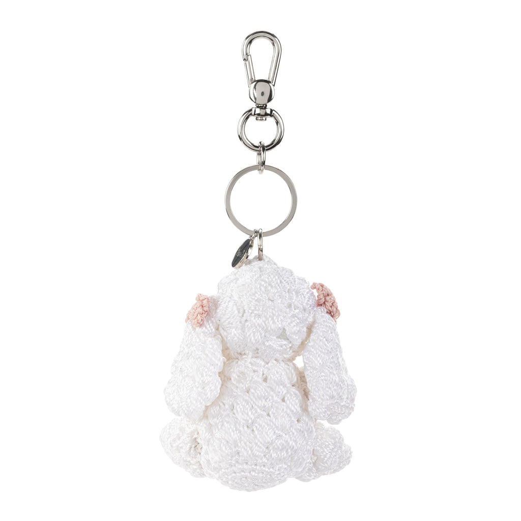 The Sak Yarnicharmz Dangle - Hand Crochet - White Poodle
