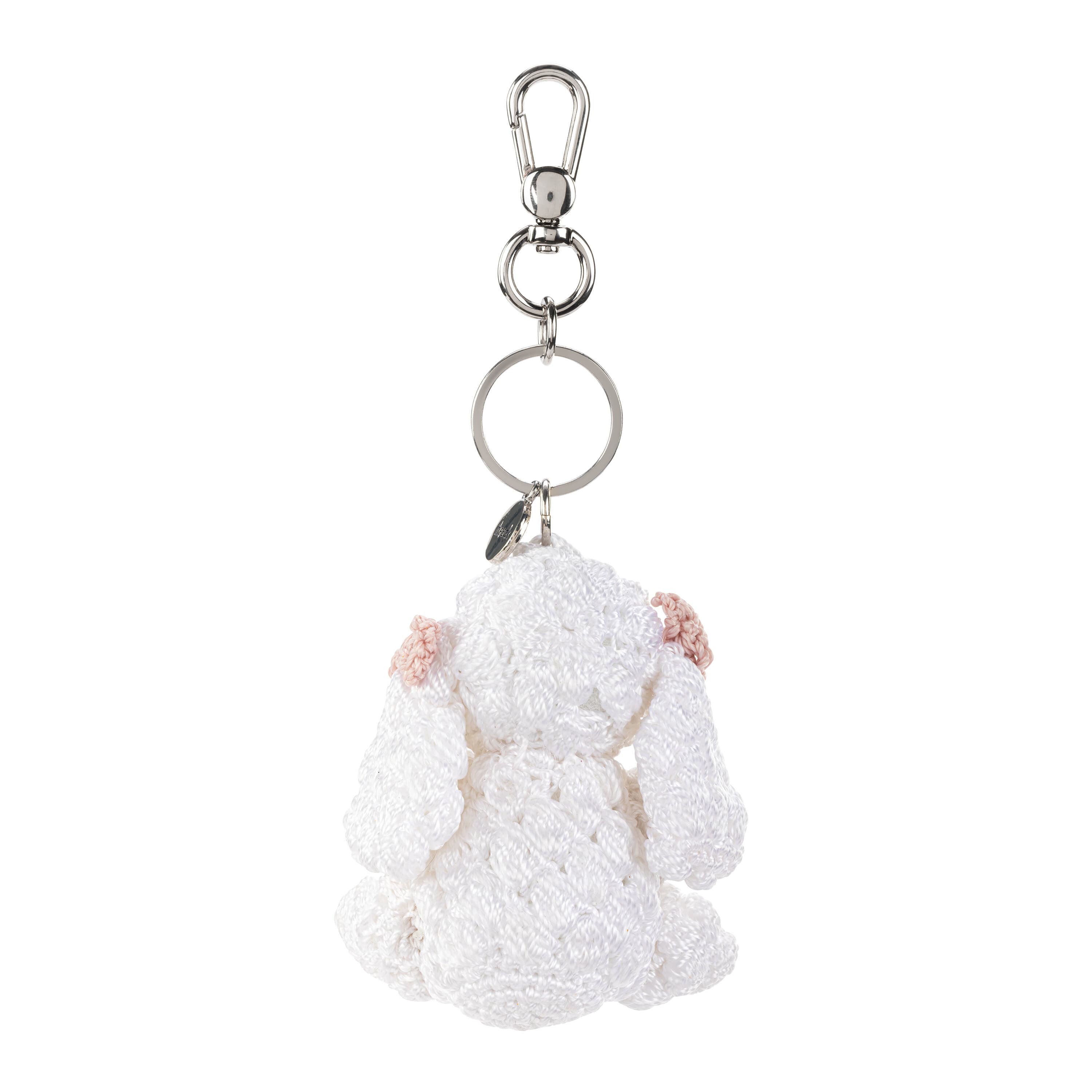 The Sak Yarnicharmz Dangle - Hand Crochet - White Poodle