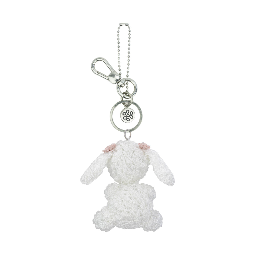 The Sak Yarnicharmz Dangle - Hand Crochet - White Poodle